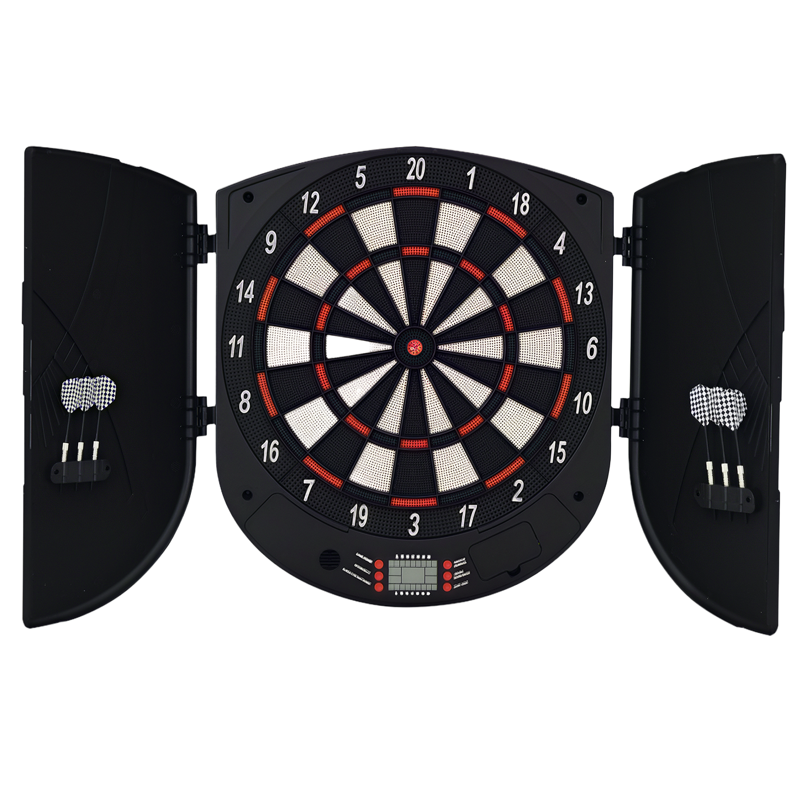 Electronic Dartboard Set 26 Games And 185 Variations With 6 Darts Cabinet