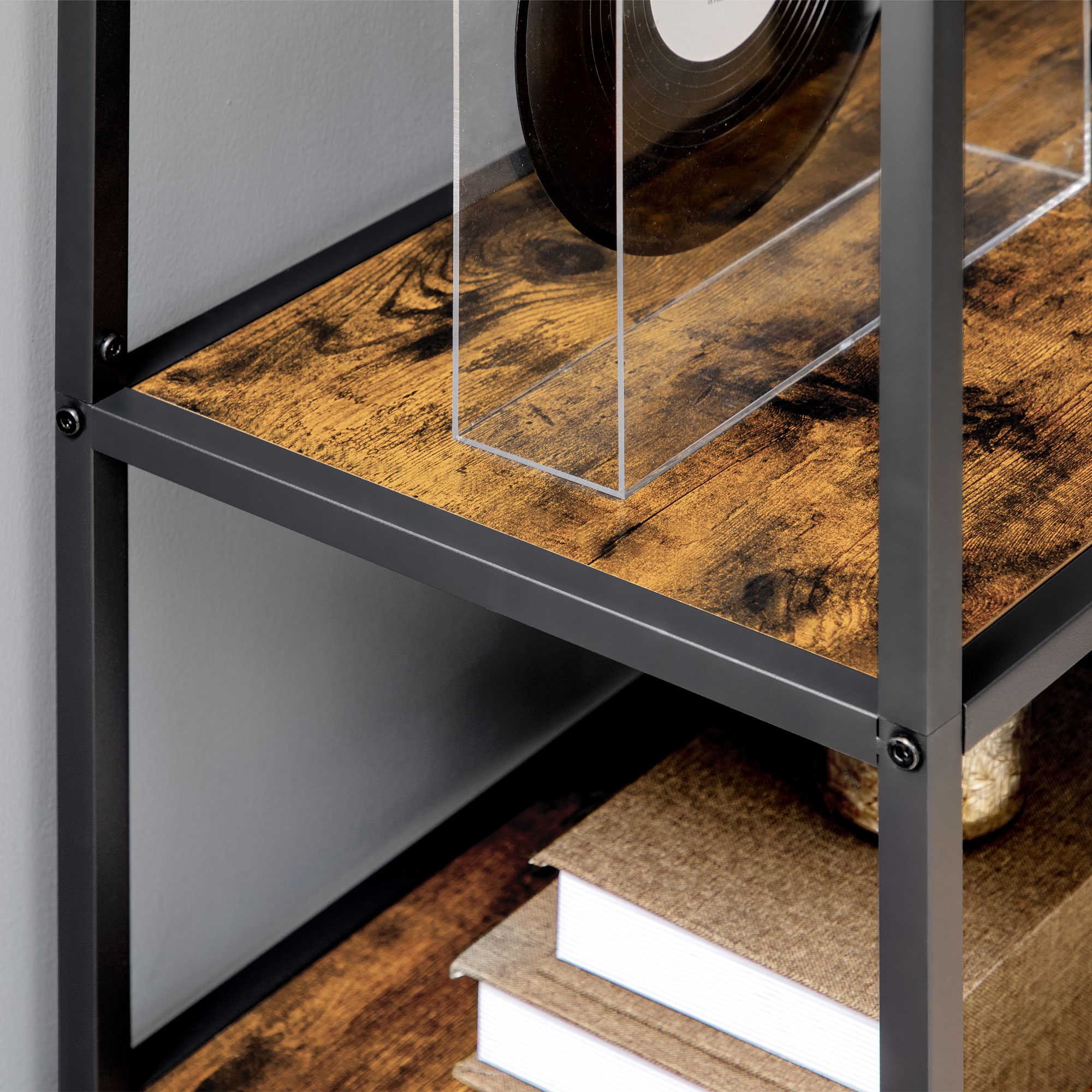 Industrial Bookcase Shelf,6 Tier Metal Shelving,Storage Shelves For Living — image 5