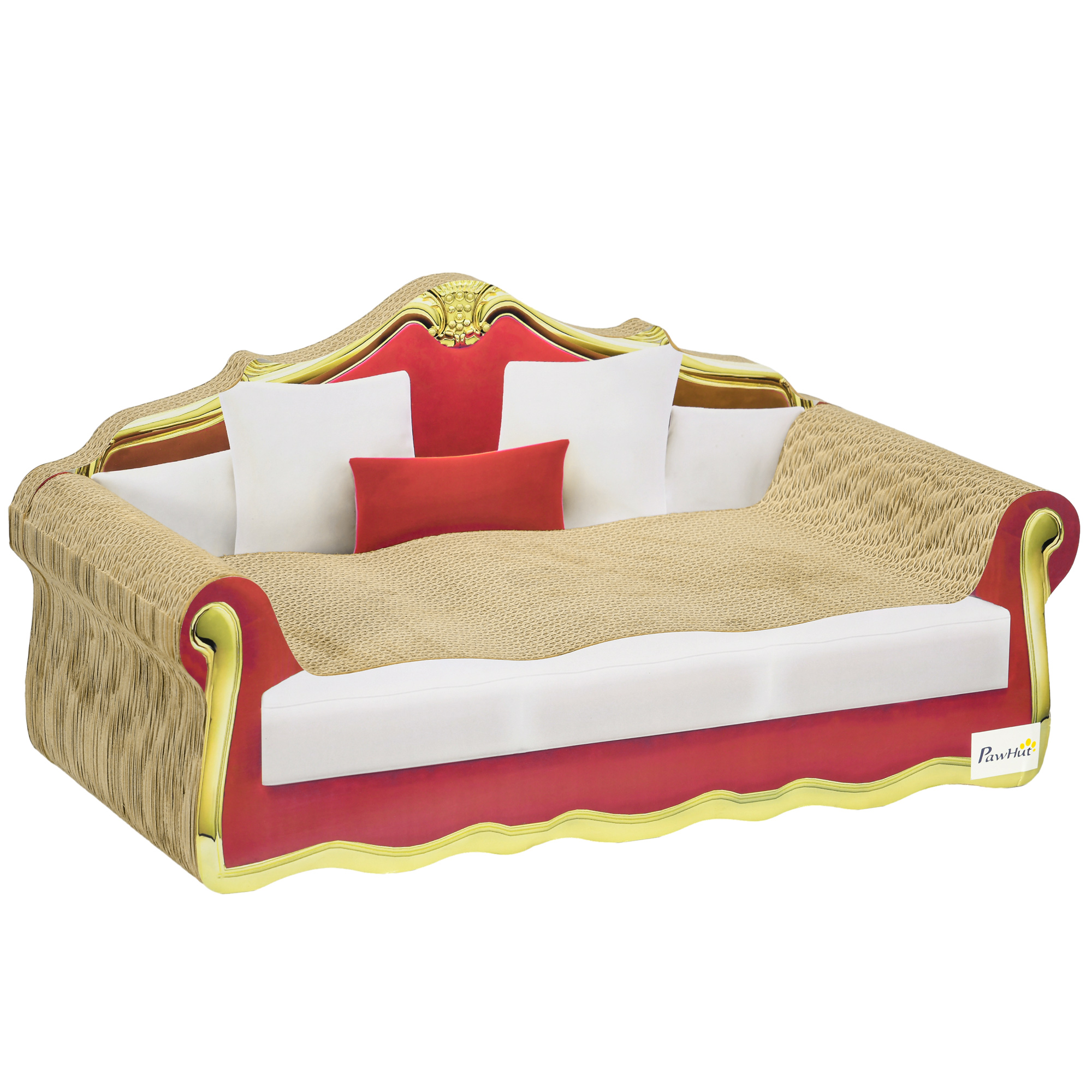 Cat Cardboard Scratcher,Lounge Sofa Bed With Catnip,58 X 29.5 X 29cm — image 2