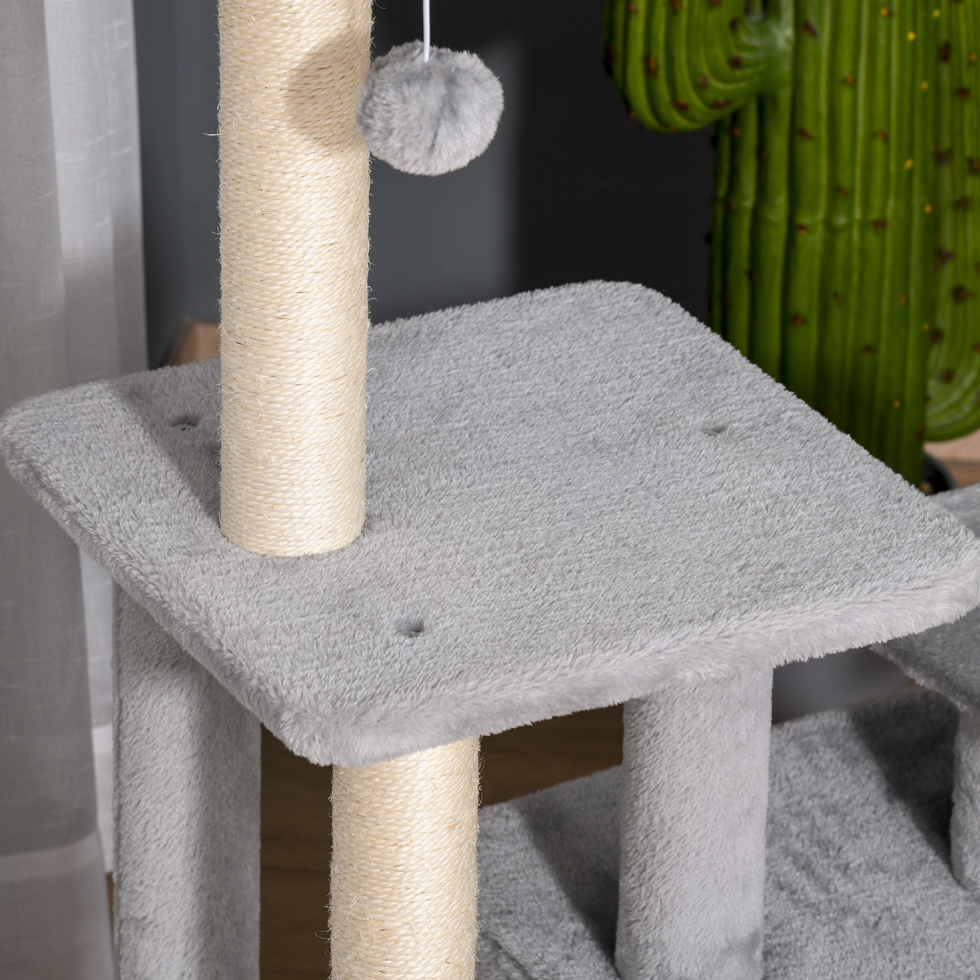 Cat Tree Tower For Indoor Cats 114cm Climbing Activity Centre Kitten With Sisal — image 4
