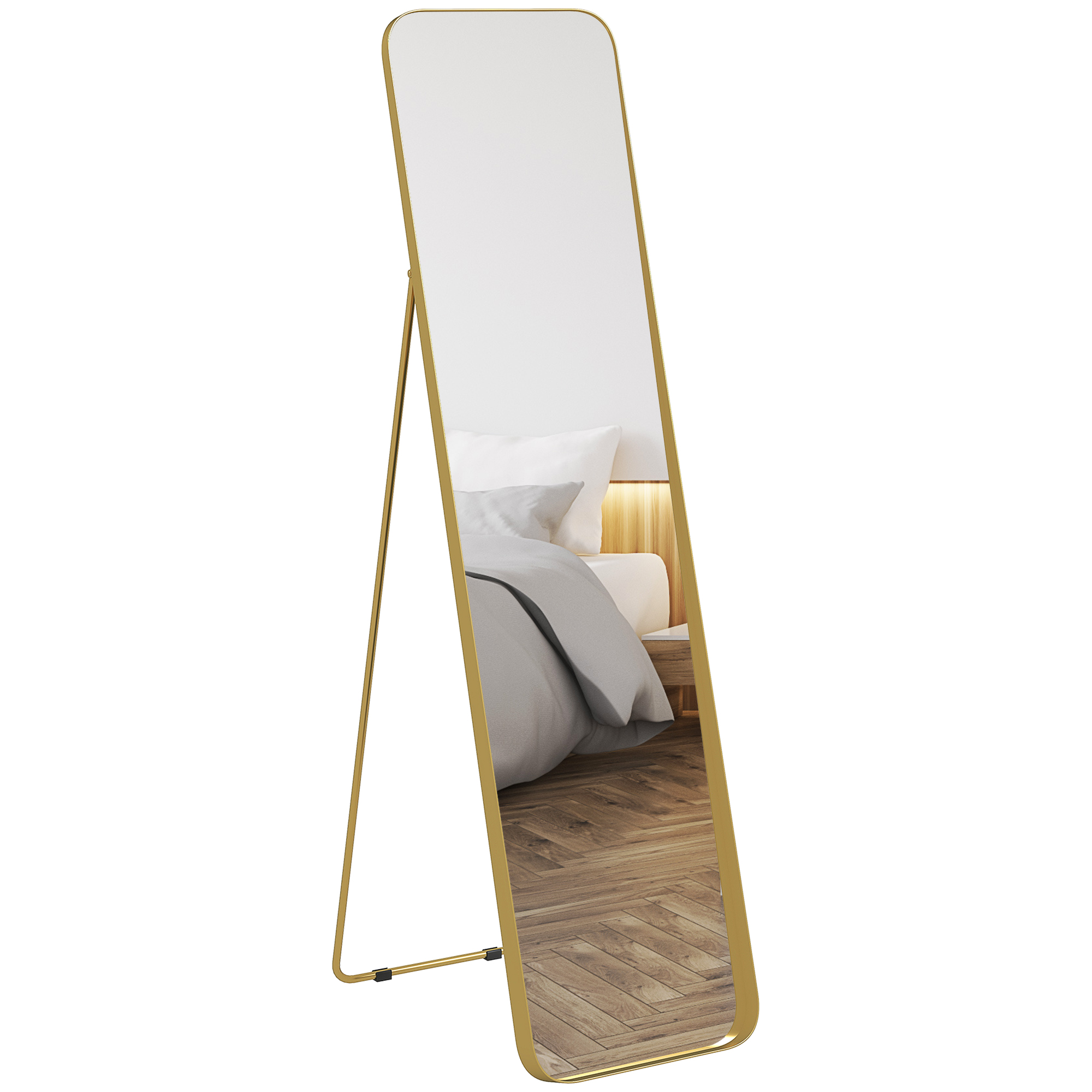 40 X 160 Cm Rectangular Full Length Mirror-Gold Tone — image 4