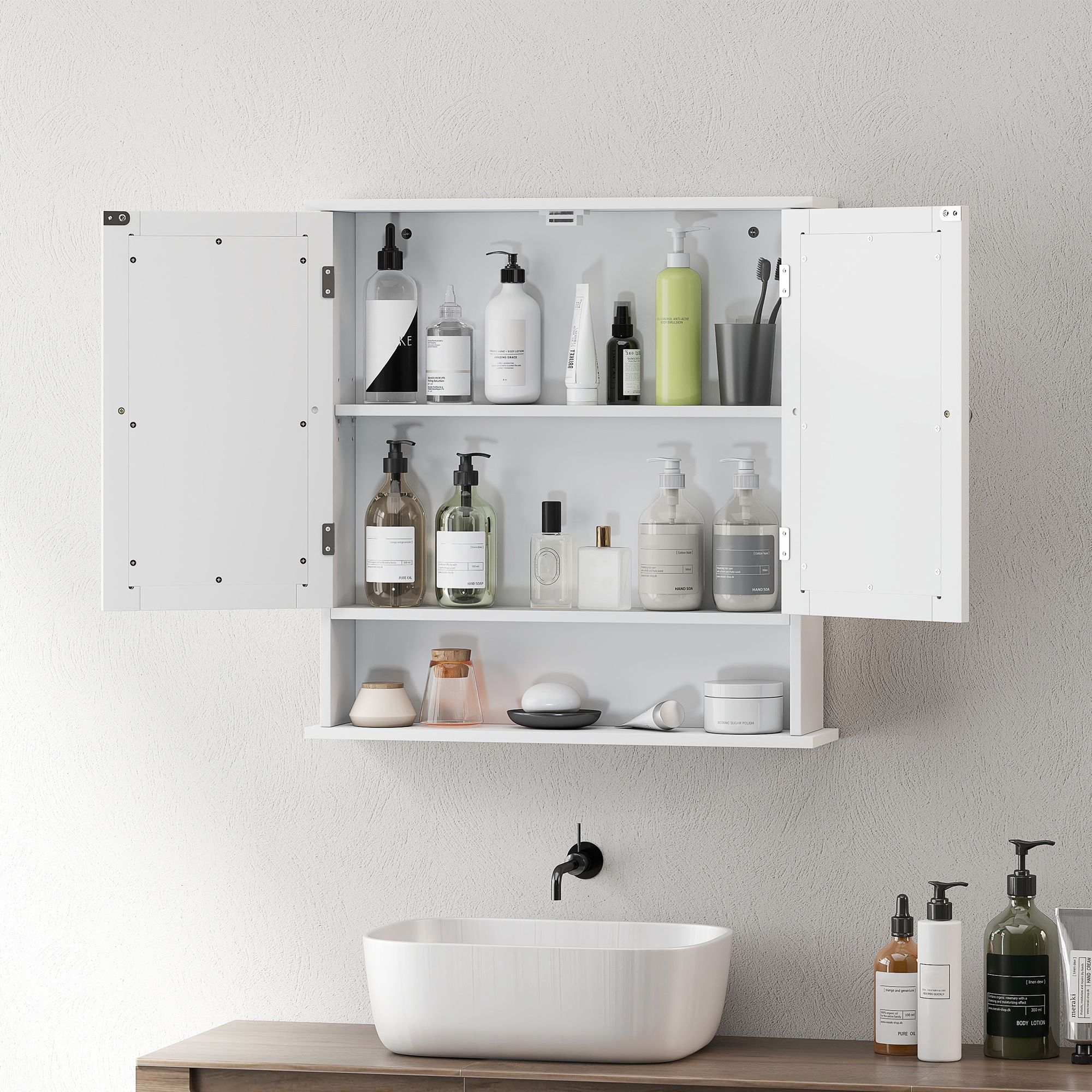 Bathroom Wall Storage Cabinet-White