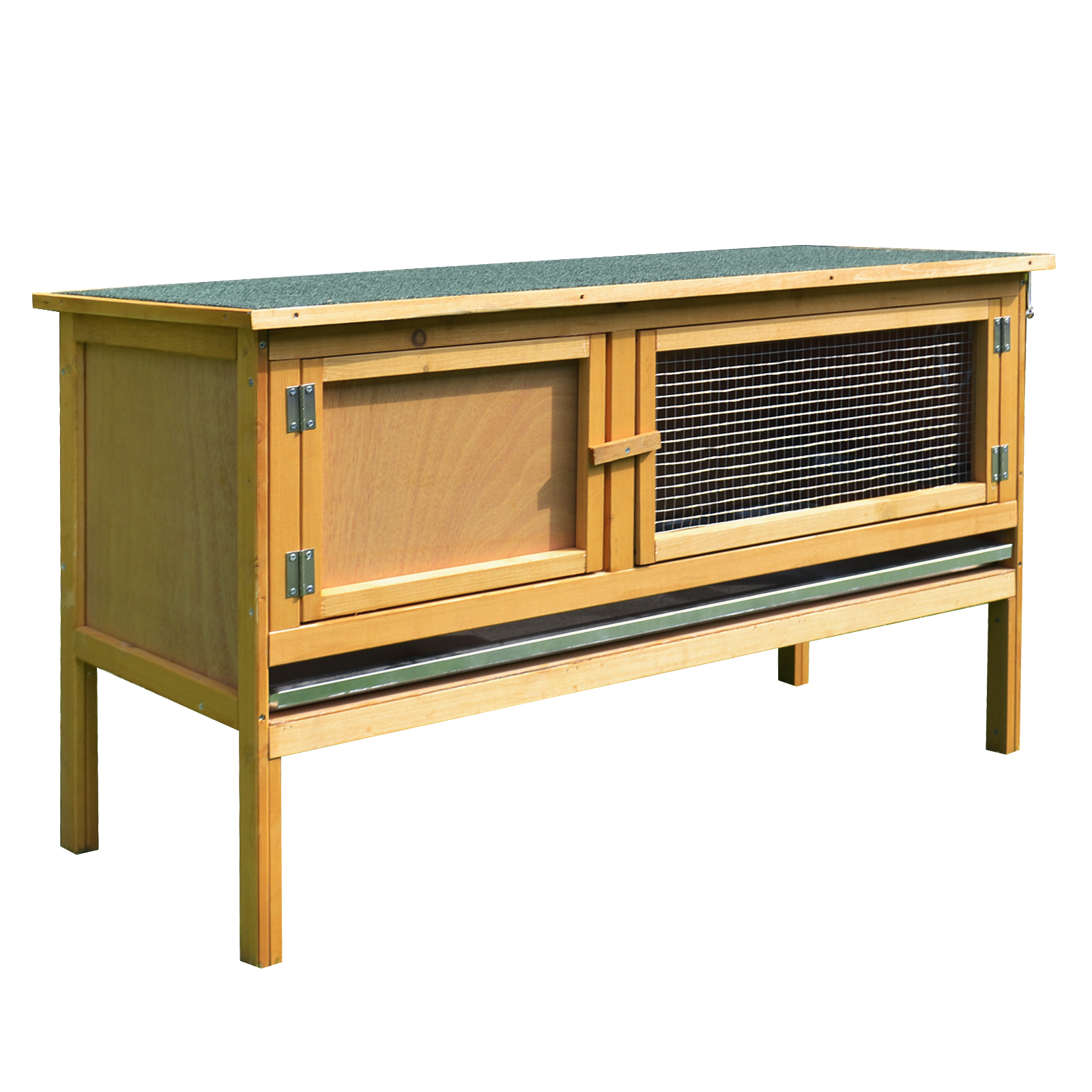 Rabbit Hutch Outdoor Guinea Pig Hutch House Small Animal Bunny Cage W/ Openable Roof,115 X 44 X 65 Cm detail photo 8