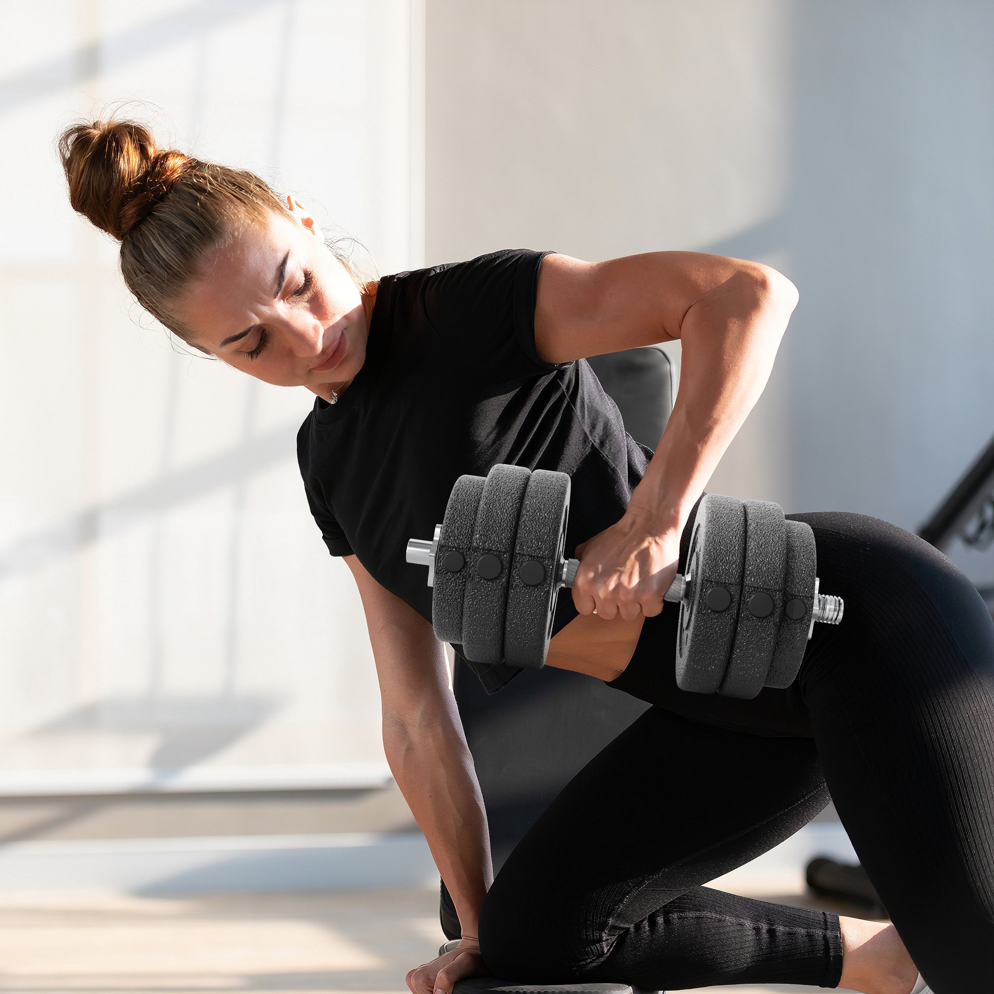 30KG Adjustable Dumbbells Set,Hand Weights Set For Home Gym Weight Lifting — image 3