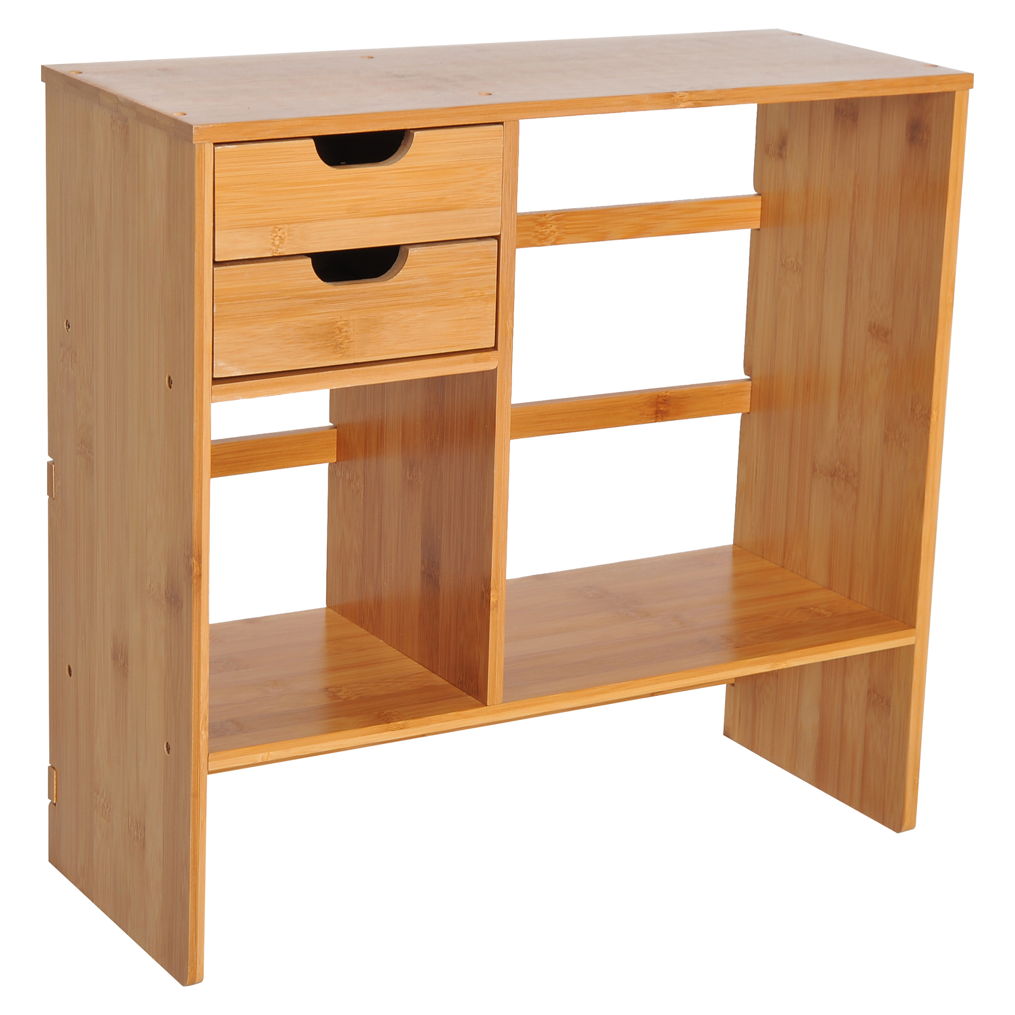 Desk Organiser Compartments Desktop Bookshelf Stationery Storage Shelf Document