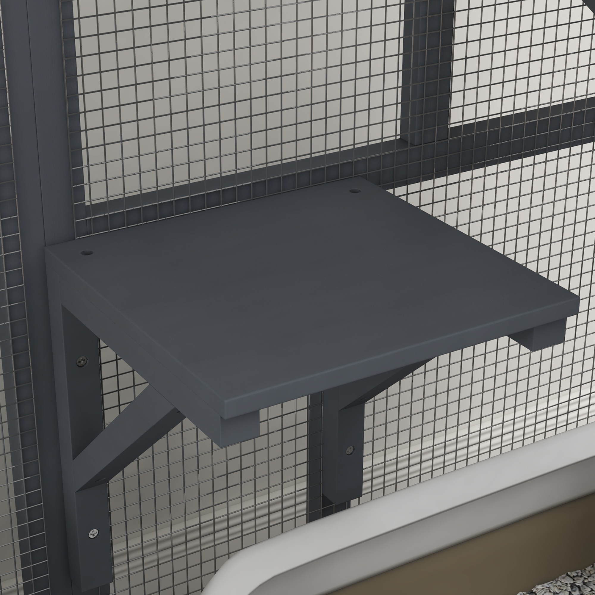 Cat House,Wooden Indoor Catio Enclosure On Wheels,Wooden Kitty Cage — image 4
