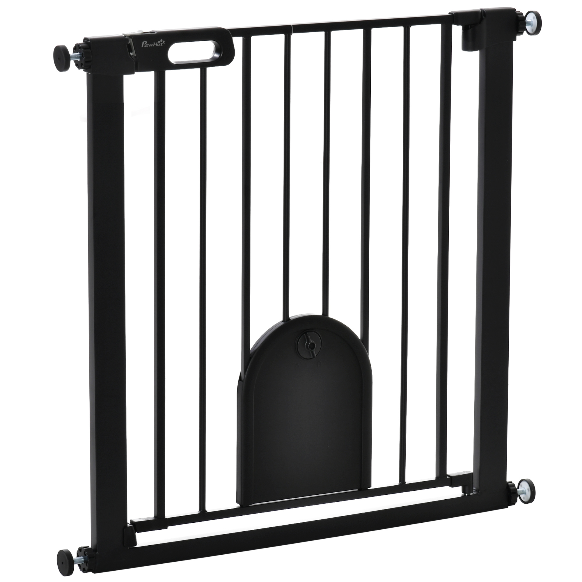 Dog Gate With Cat Flap Pet Safety Barrier,Stair Pressure Fit,Auto Close,Double — image 4