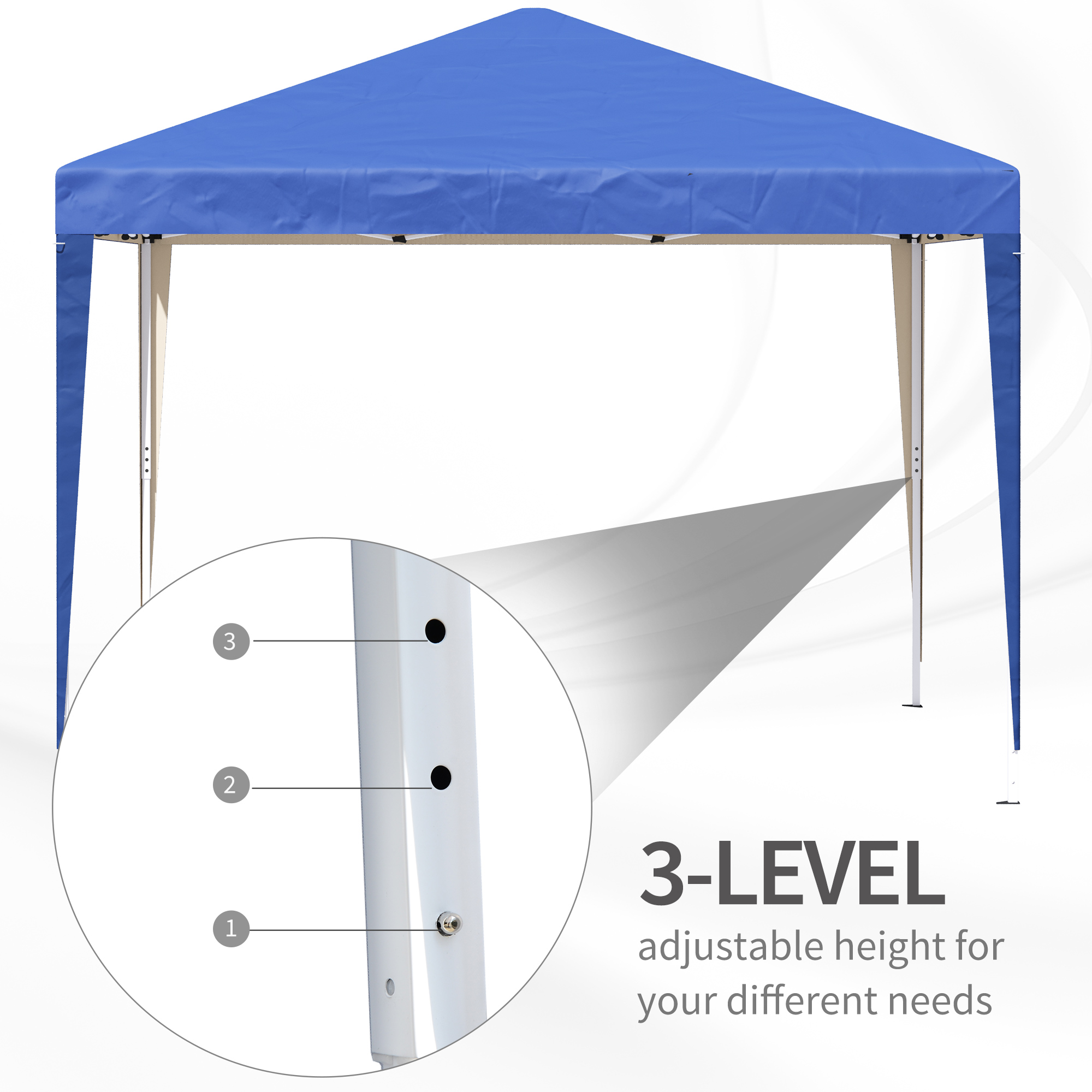 3 X 3M Garden Pop Up Gazebo Height Adjustable Marquee Party Tent Wedding Canopy — image 3