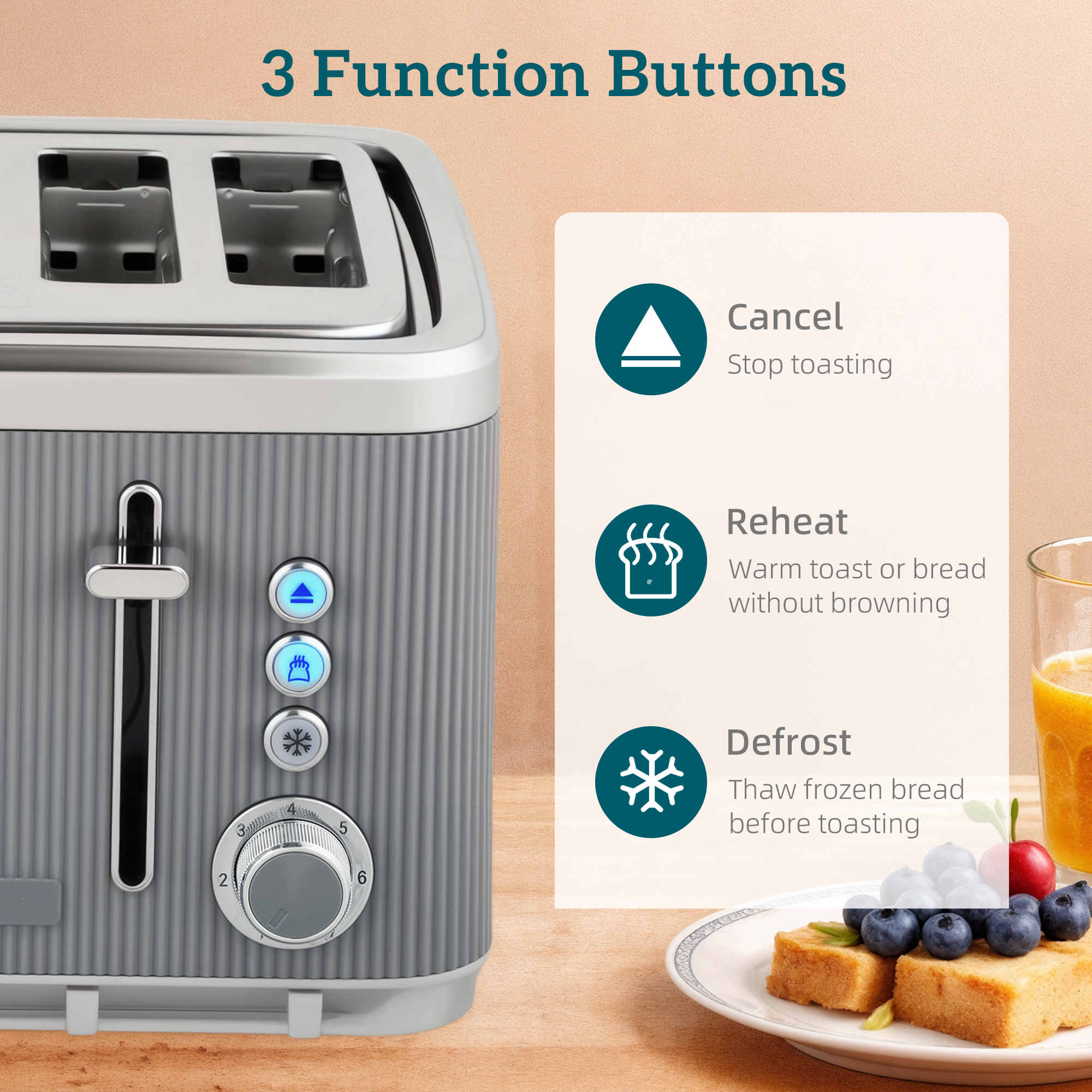 Electric Stainless Steel Kettle And Toaster Set,3000W 1.7L UK Strix Thermostat — image 3