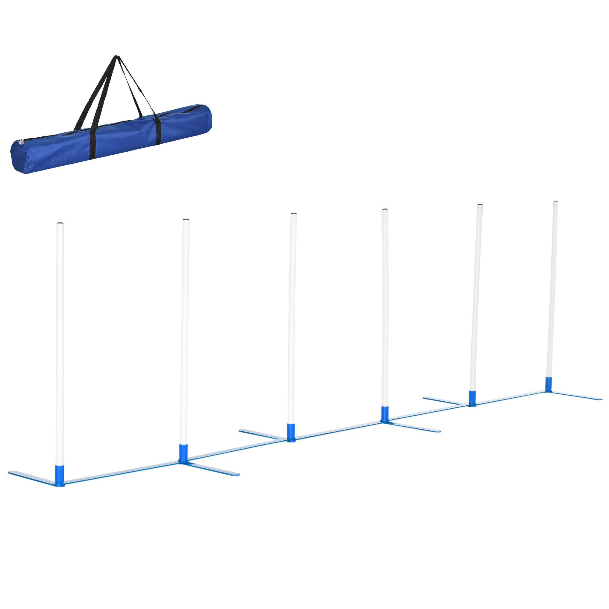 Dog Agility Equipment Training Adjustable Obstacle Course Set With 6 Weaves — image 3