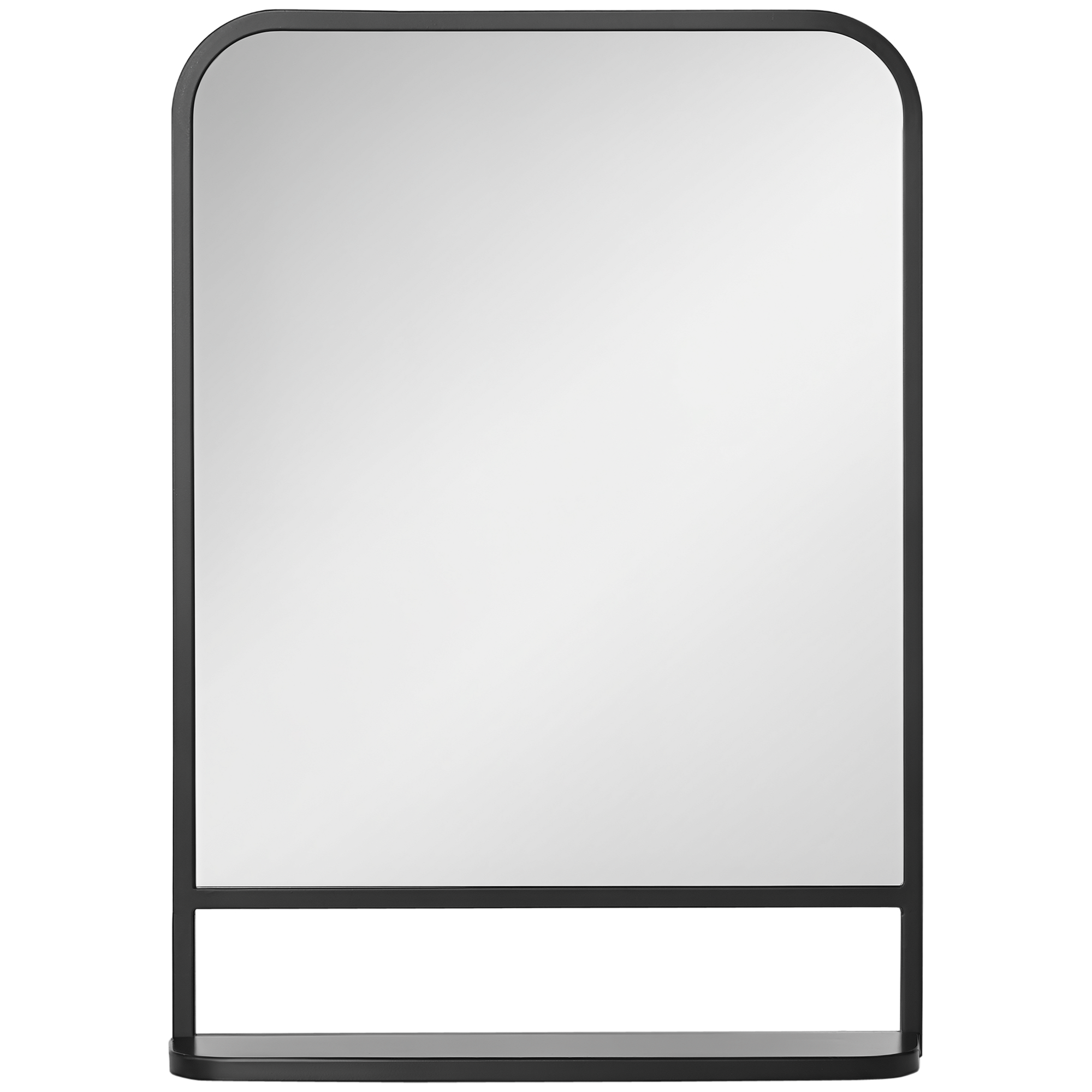 Modern Square Wall Mirror With Storage Shelf,70 X 50 Cm Mirrors For Living