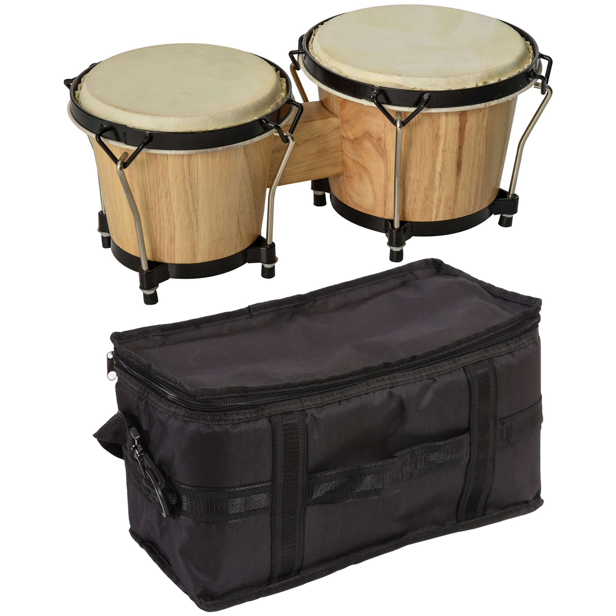 Wooden Bongo Drum Set Î¦7.75" & Î¦7" W/ Head,Percussion Instrument,Drums,Tuning — image 5