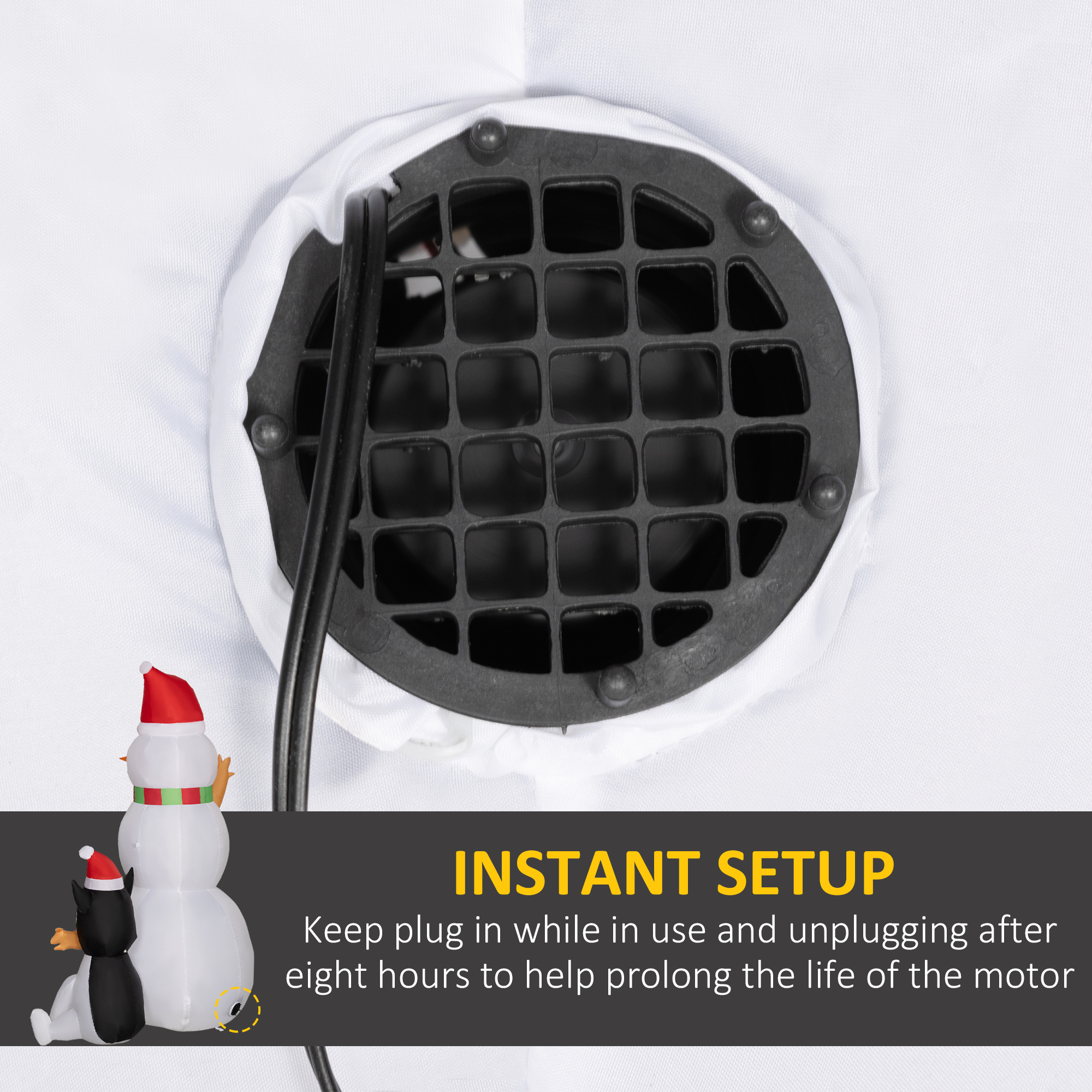 6.2ft Inflatable Santa With Dog Decoration