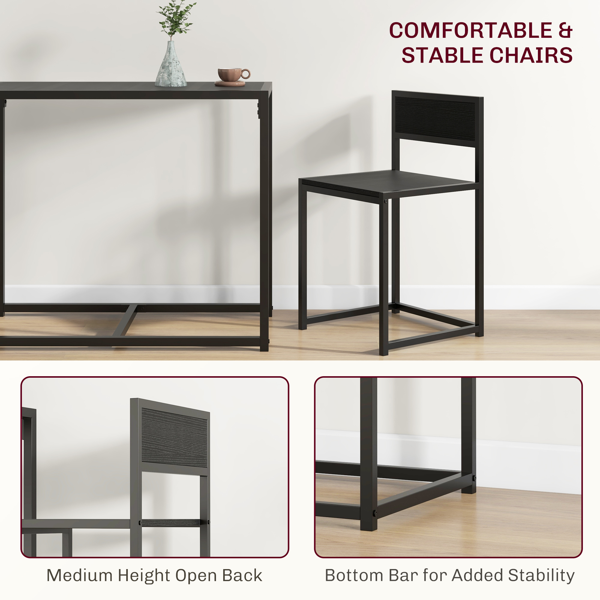 Dining Table And Chairs Set 2,Dining Room Sets,Rectangular Space Saving 2 — image 5