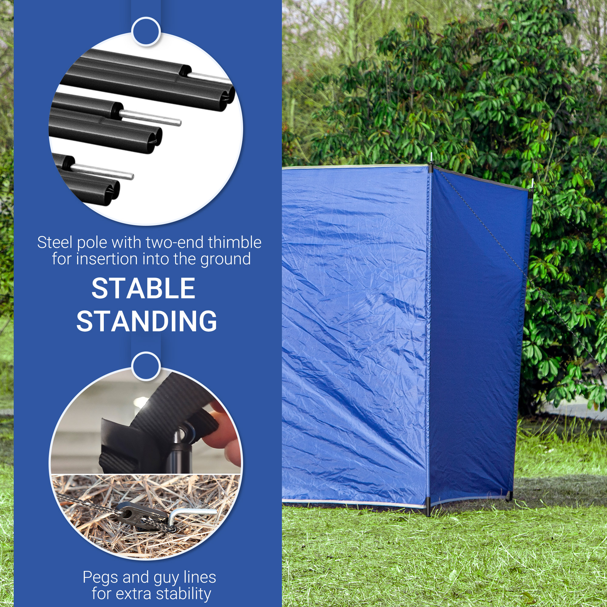 Camping Windbreak,Foldable Wind Blocker W/ Carry Bag