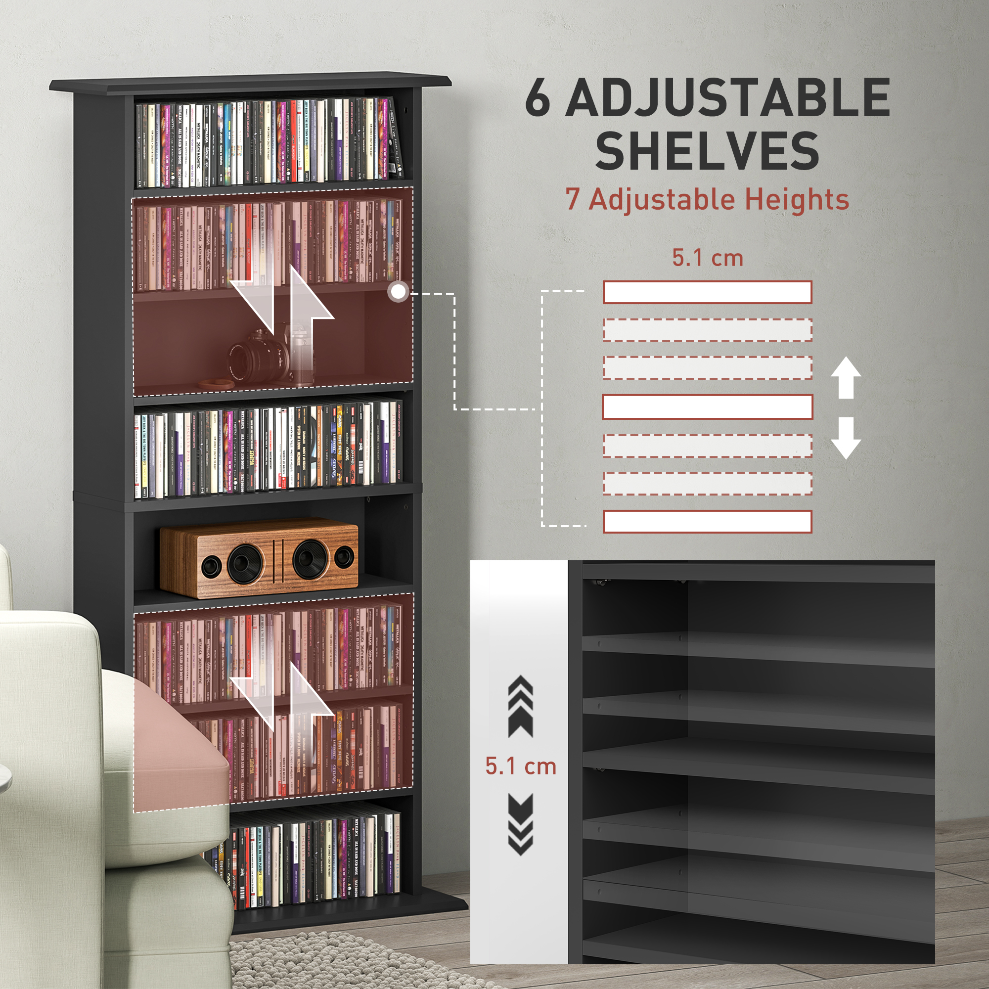 360 CD Storage Unit-Black — image 5