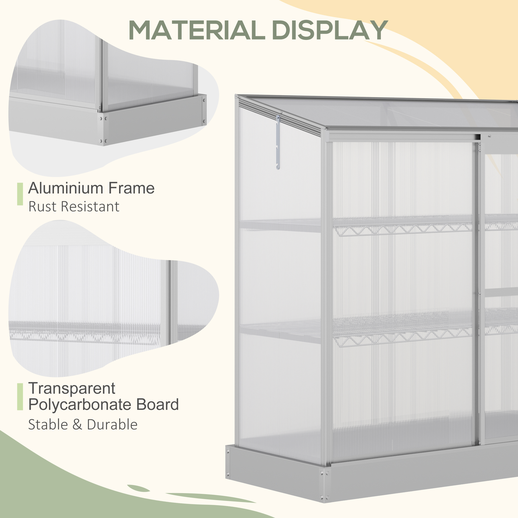 3 Tier Greenhouse Garden Outdoor Cold Frame Plant Flower Growth Transparent — image 4