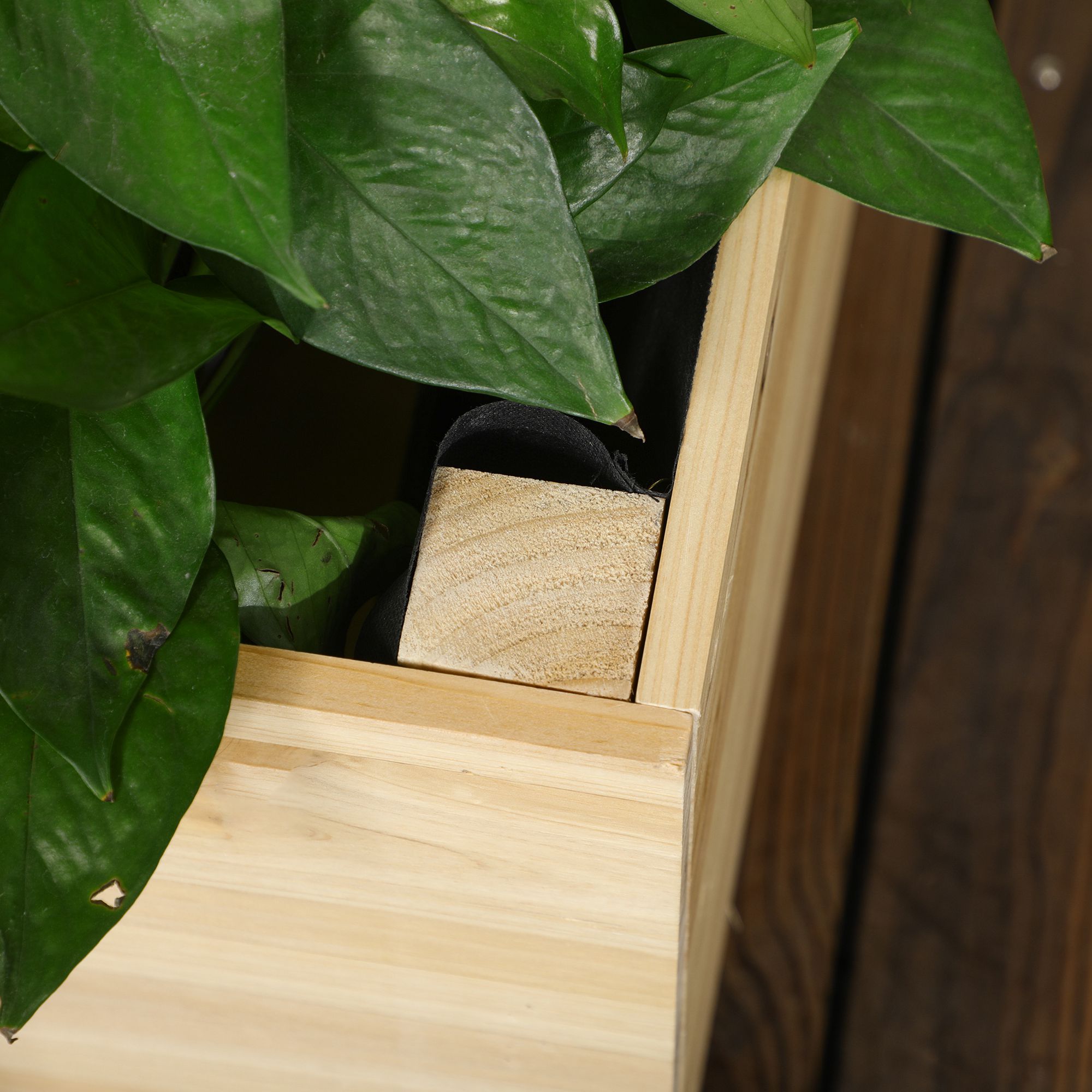 Garden Planters With Trellis For Vine Climbing,Distressed Wooden Raised — image 4
