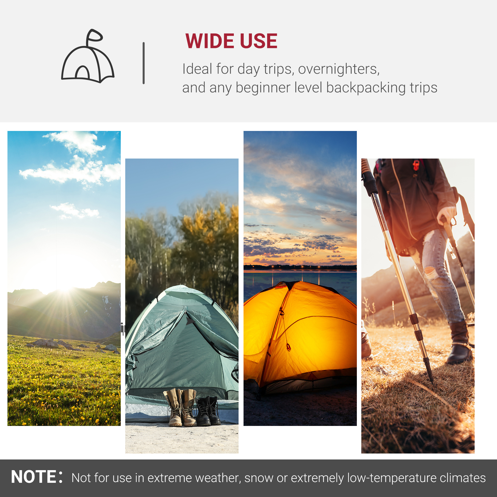 2-3 Person Tunnel Tent With Sewn-in Groundsheet,Air