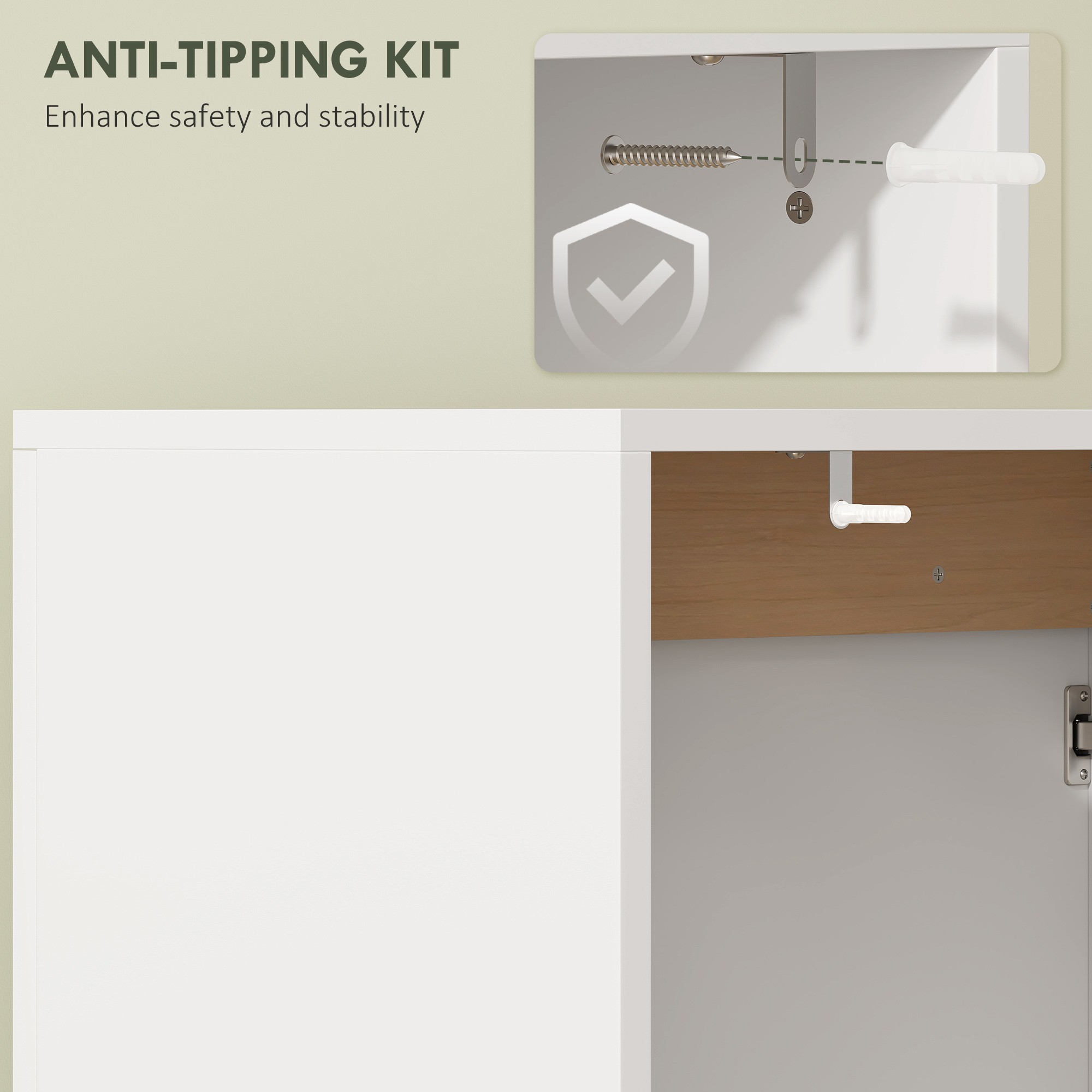 Under Sink Bathroom Cabinet,Bathroom Storage Cabinet With Soft-Close Doors,for — image 3