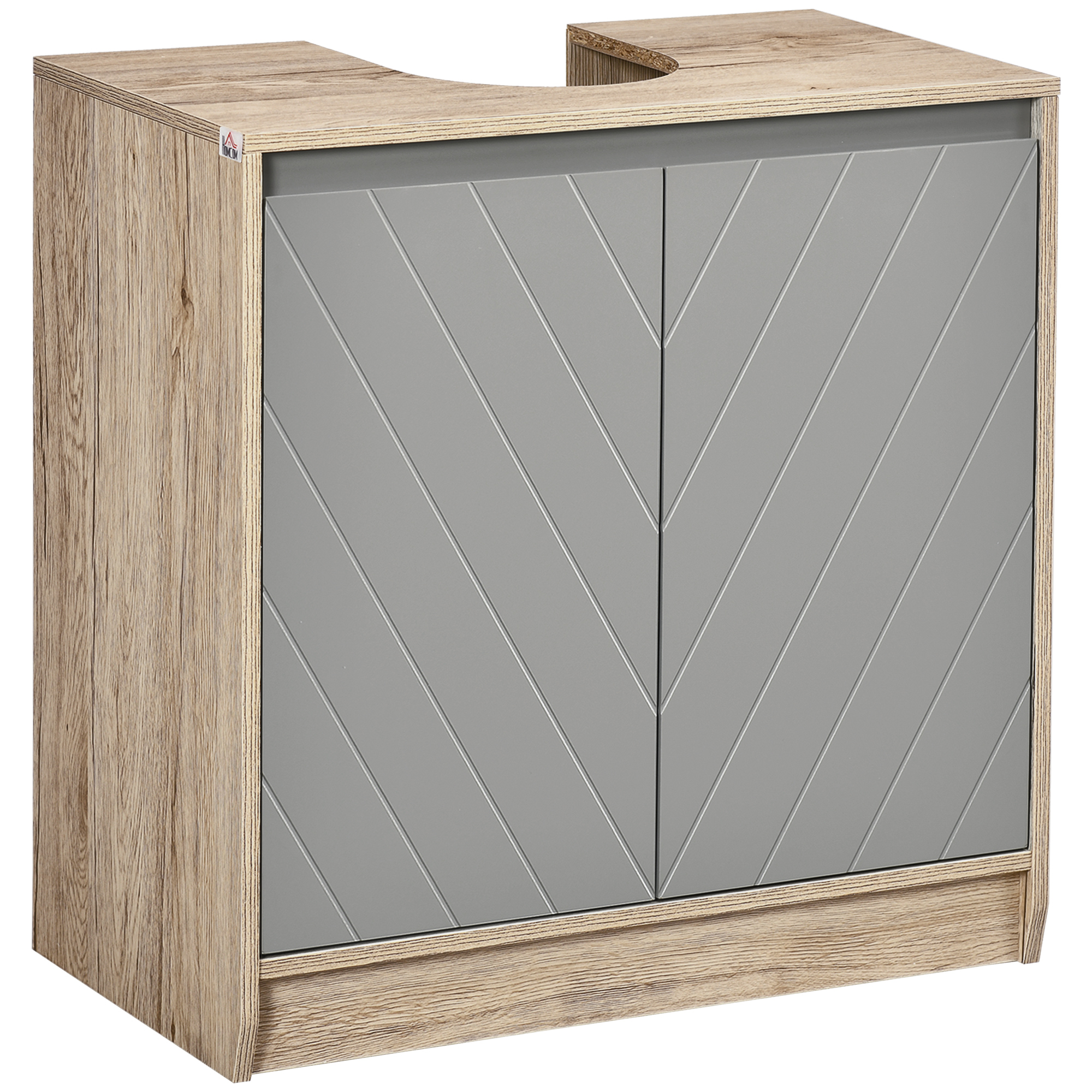 Under Sink Storage Cabinet Floor Standing Cupboard W/ Adjustable Shelf Bathroom — image 3