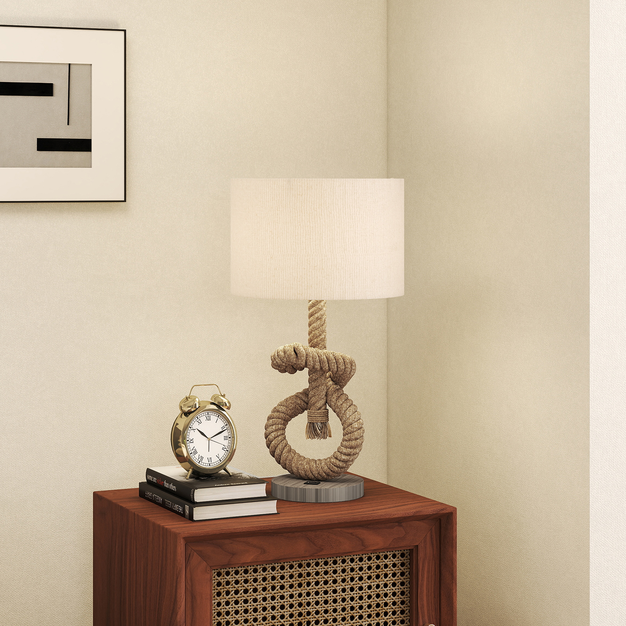 Nautical LED Table Lamp With USB Charging Port,Bedside Desk For Bedroom,Living — image 5