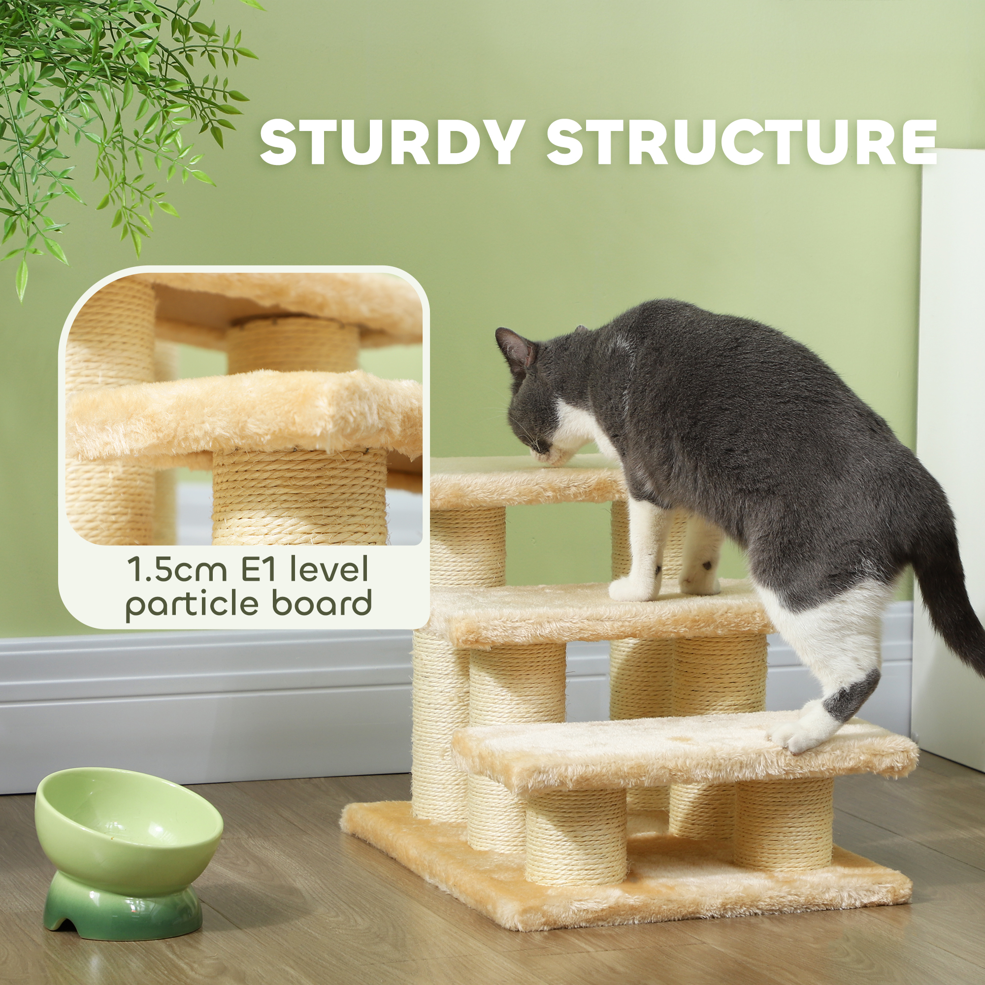 Pet Stairs 3-step Pet Ladder Cat Dog Stairs Climb Ladder