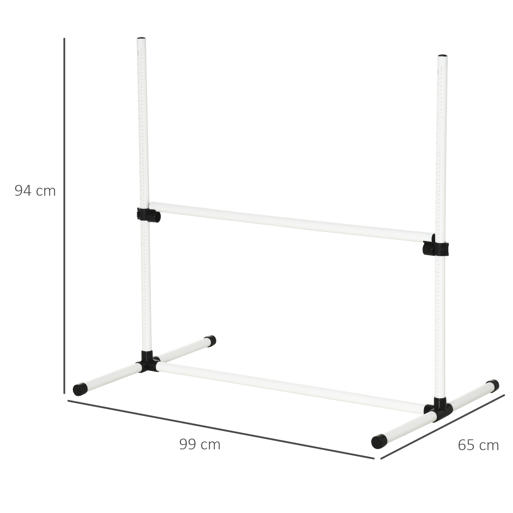 4 Pieces Dog Agility Training Equipment,Adjustable Height Jumps Hurdle With Carrying Bag For Outdoor,White detail photo 7