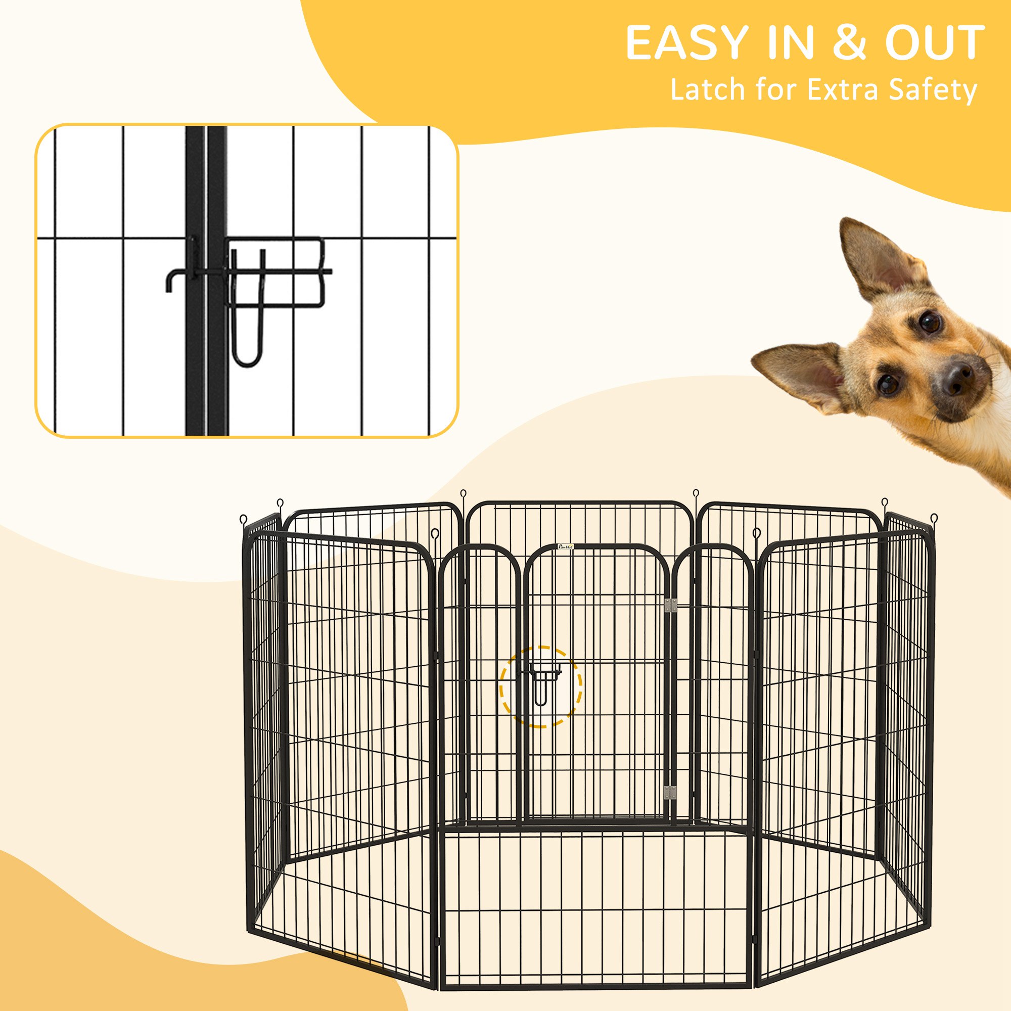8 Panels Heavy Duty Puppy Playpen,for Large,Medium Dogs,Indoor And Outdoor — image 4