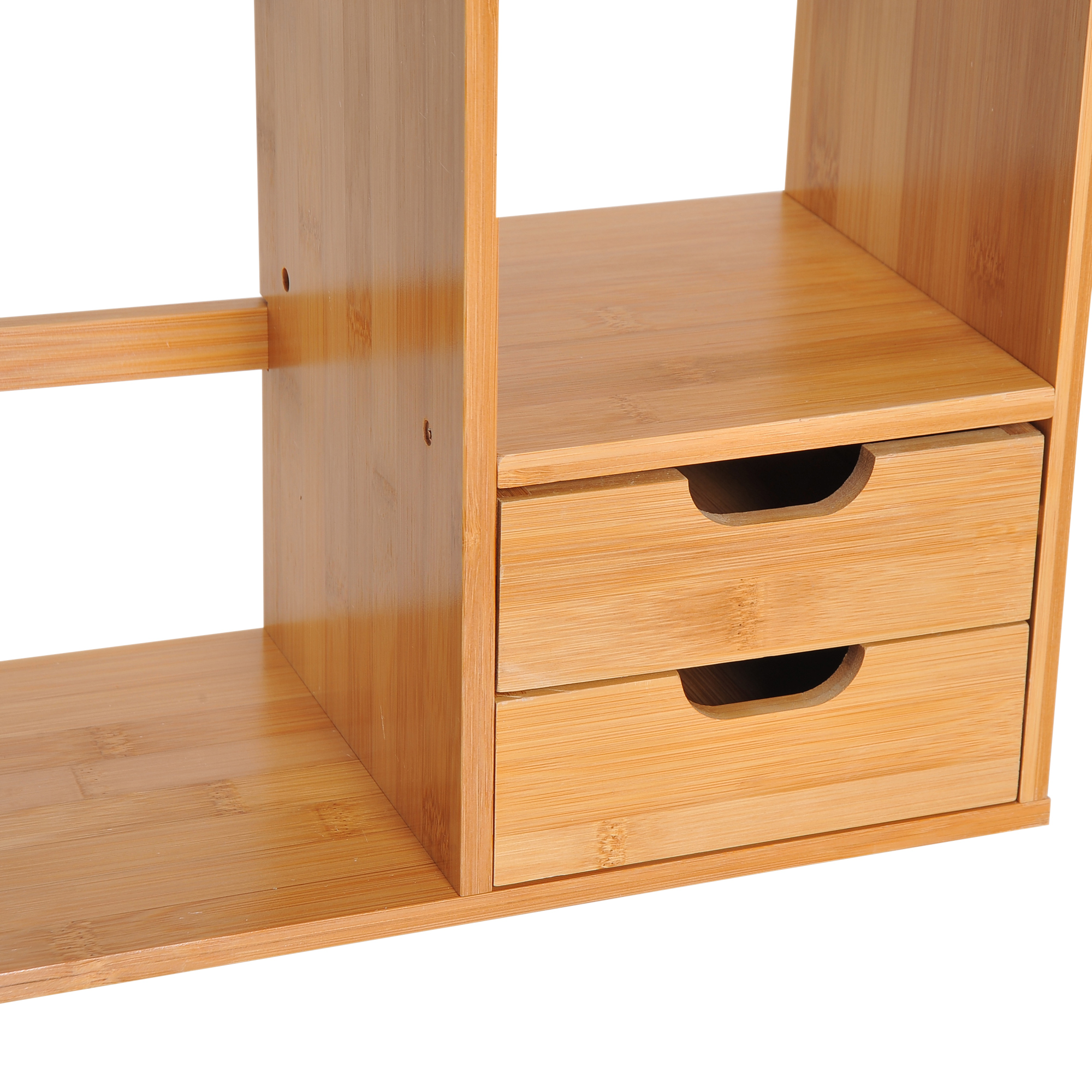 Desk Organiser Compartments Desktop Bookshelf Stationery Storage Shelf Document — image 5
