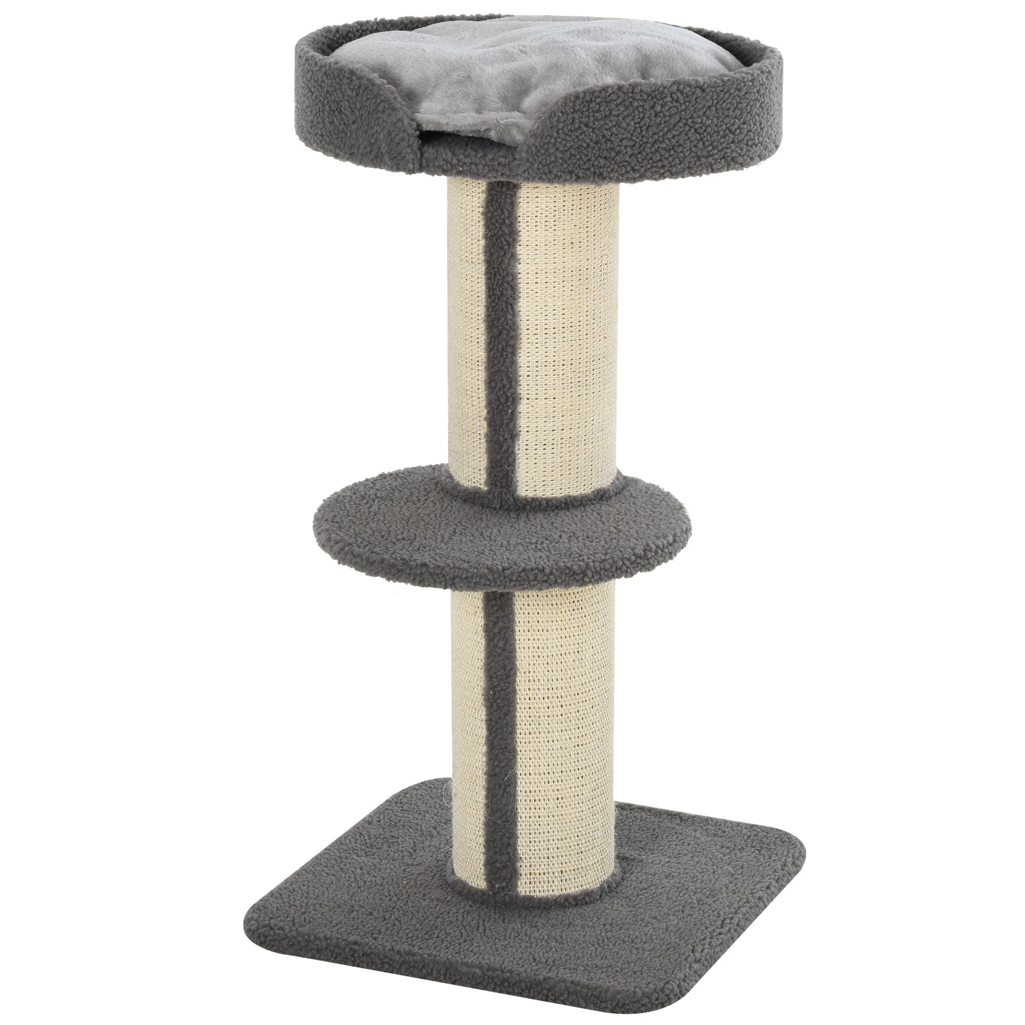 91cm Cat Tree,Cat Tower With Scratching Post,Bed,Perch,Removable Cushion For Indoor Kittens,Grey detail photo 11