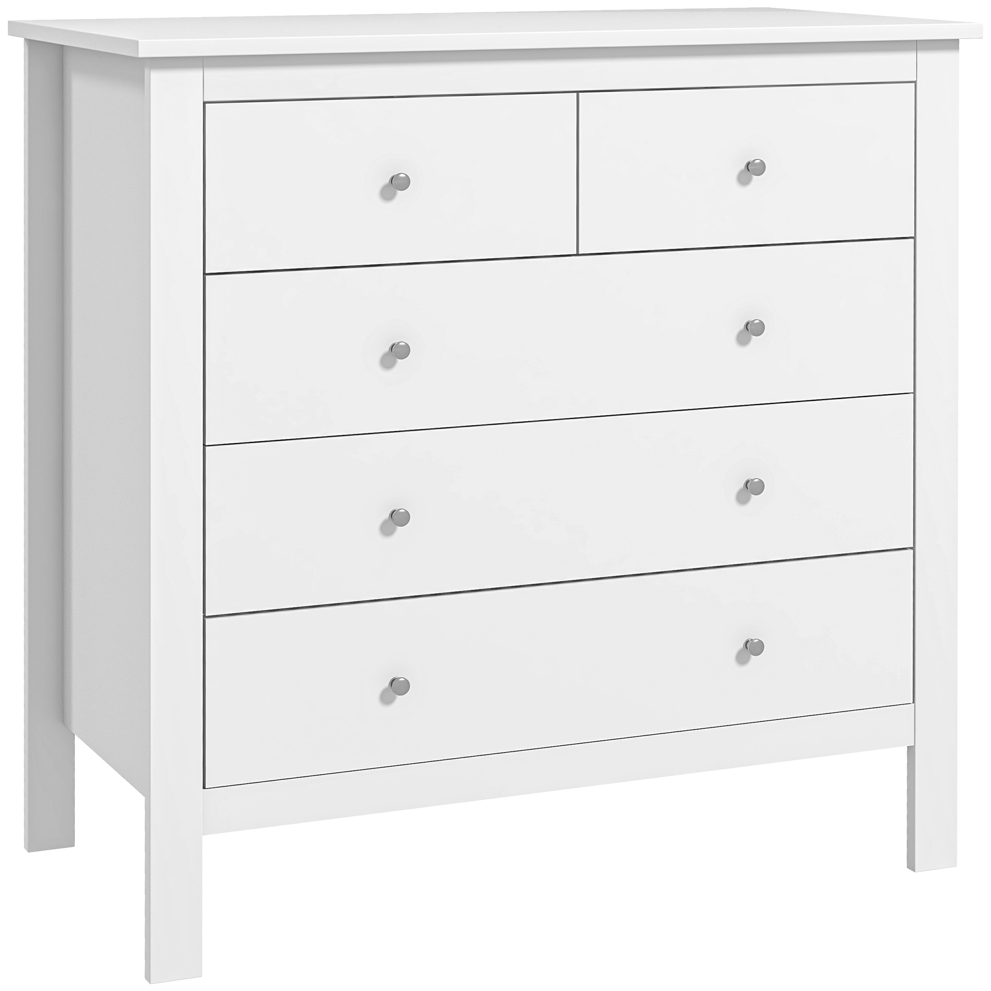 Modern Chest Of Drawers,5 Drawer Storage Cabinet With Metal Handles And Runners — image 5