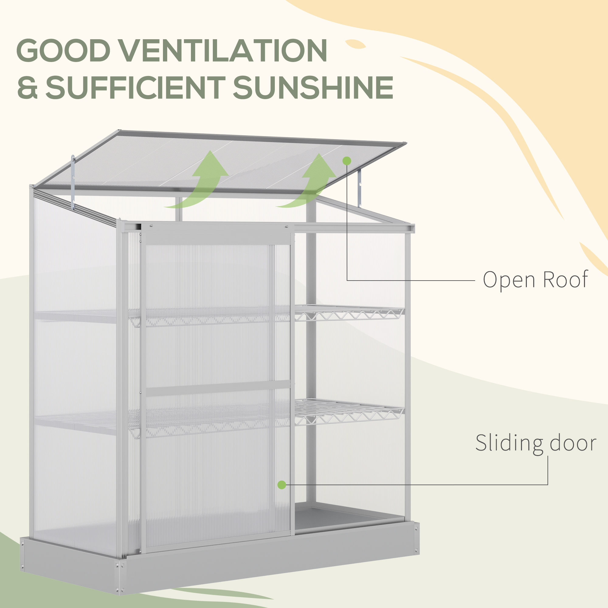3 Tier Greenhouse Garden Outdoor Cold Frame Plant Flower Growth Transparent — image 2