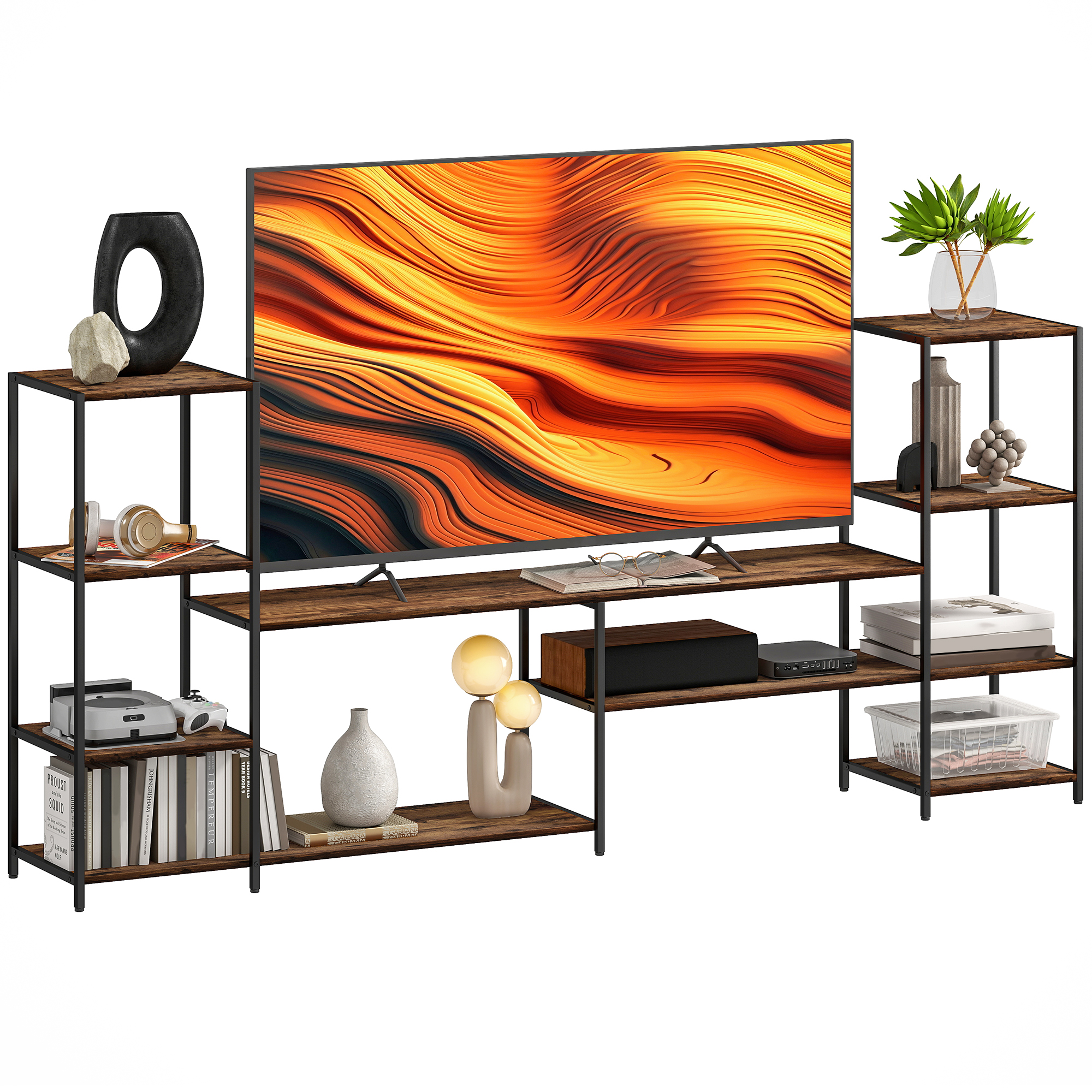 TV Unit For TVs Up To 60 Inches,Industrial TV Stand With Storage — image 2