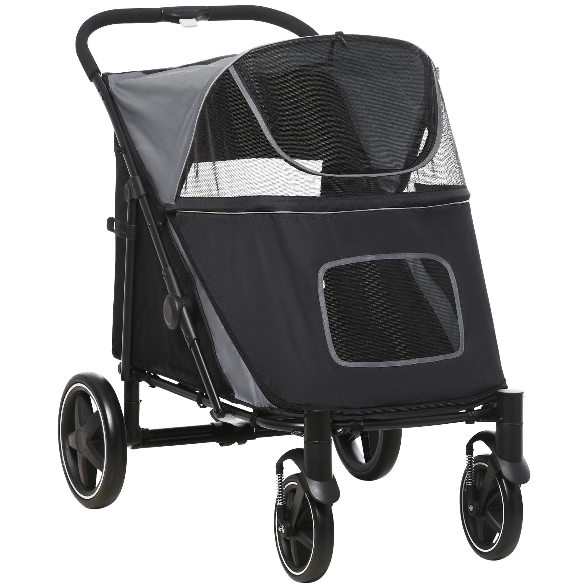 Foldable Pet Stroller,with Universal Wheels,Shock Absorber,for Medium And Large — image 2