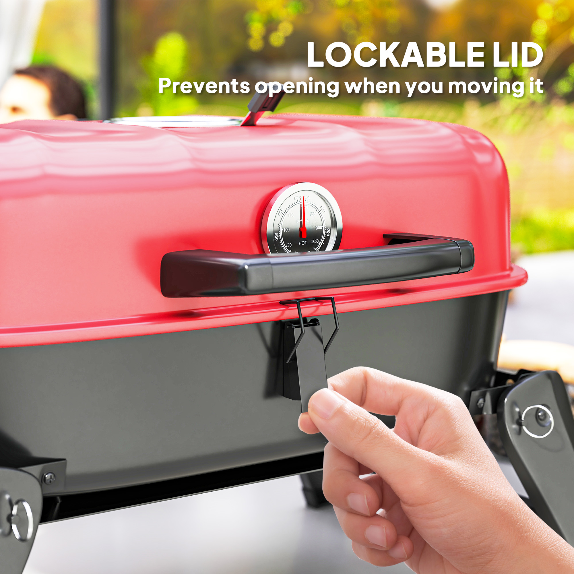 Outsunny Charcoal Barbecue Grill Folding BBQ Grill