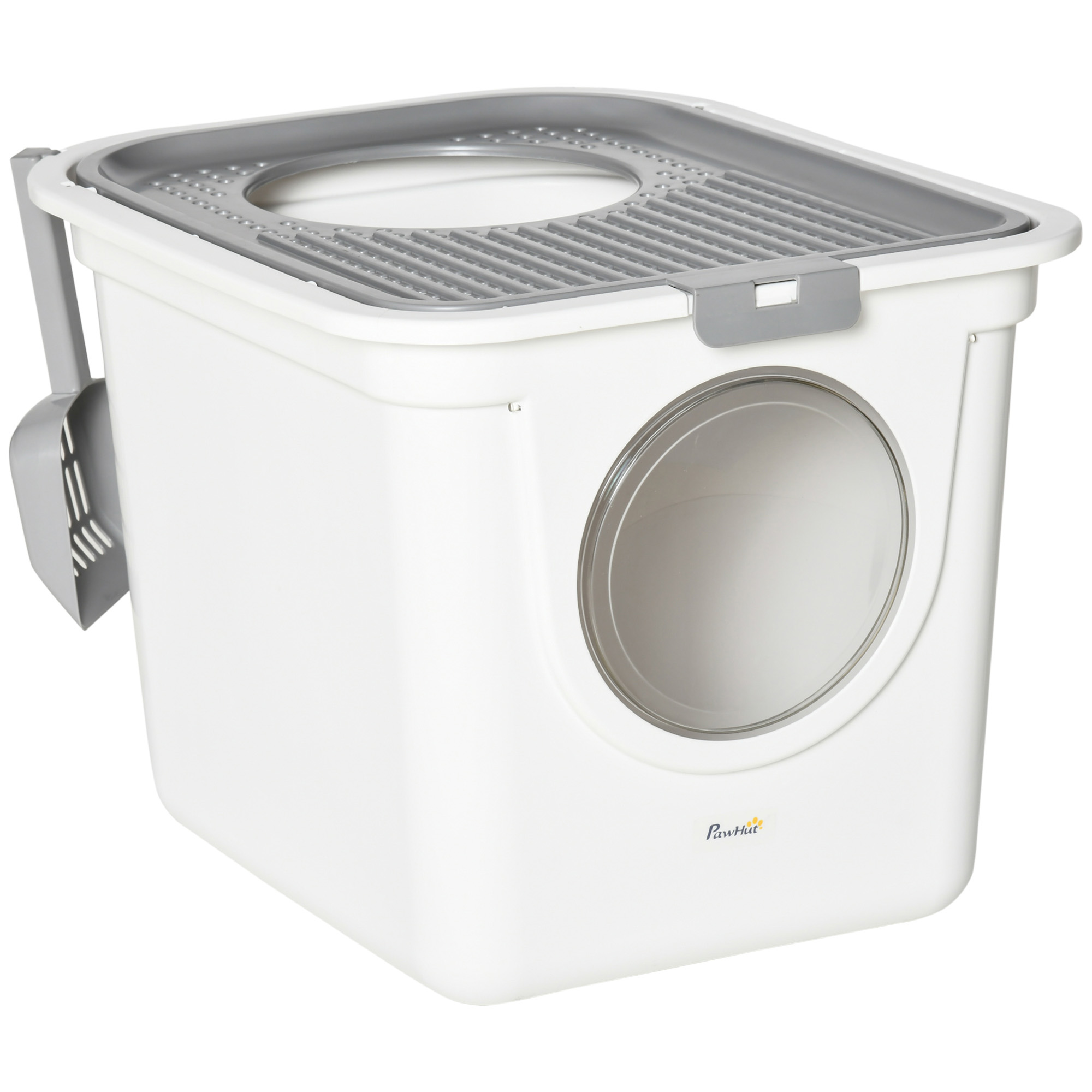 Cat Litter Box,Pet Toilet,Enclosed Kitten Pan With Front Entrance Top Exit,High