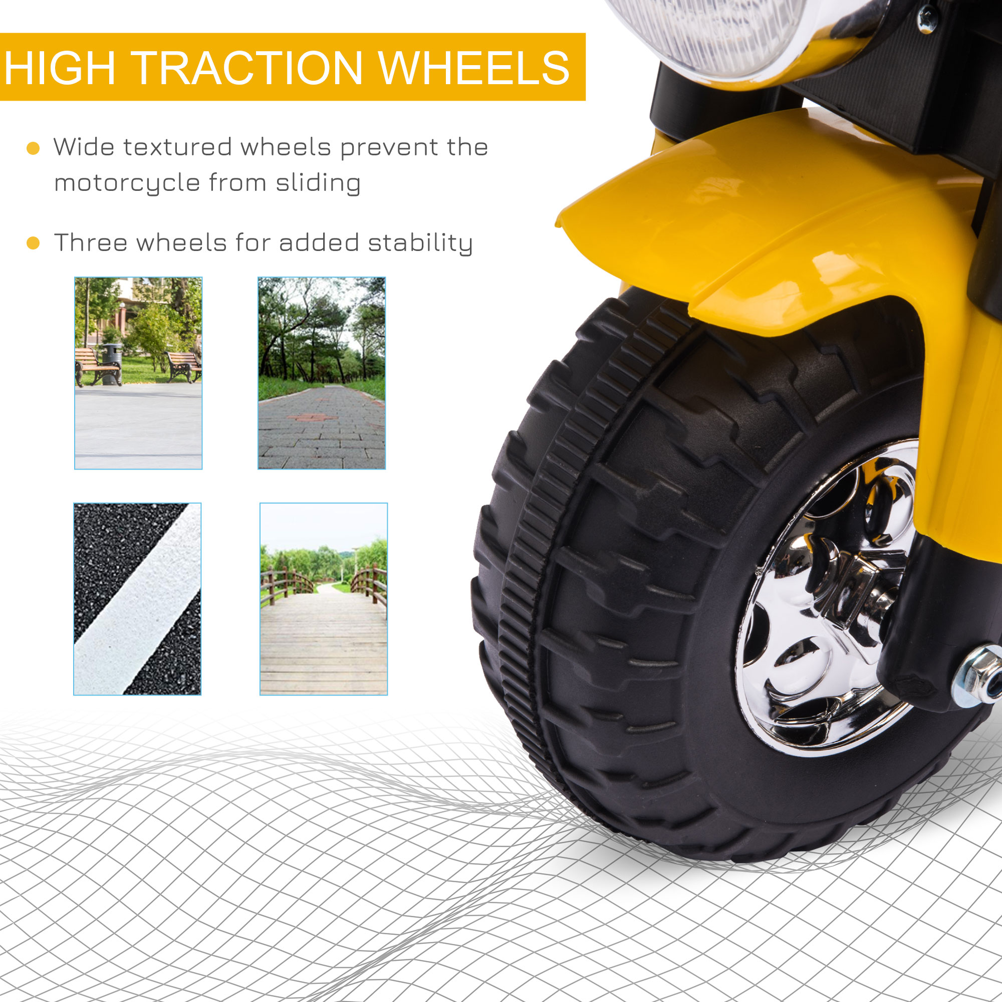6V Kids Electric Motorbike 3 Wheels Ride On Toy With Horn Headlights Realistic — image 4