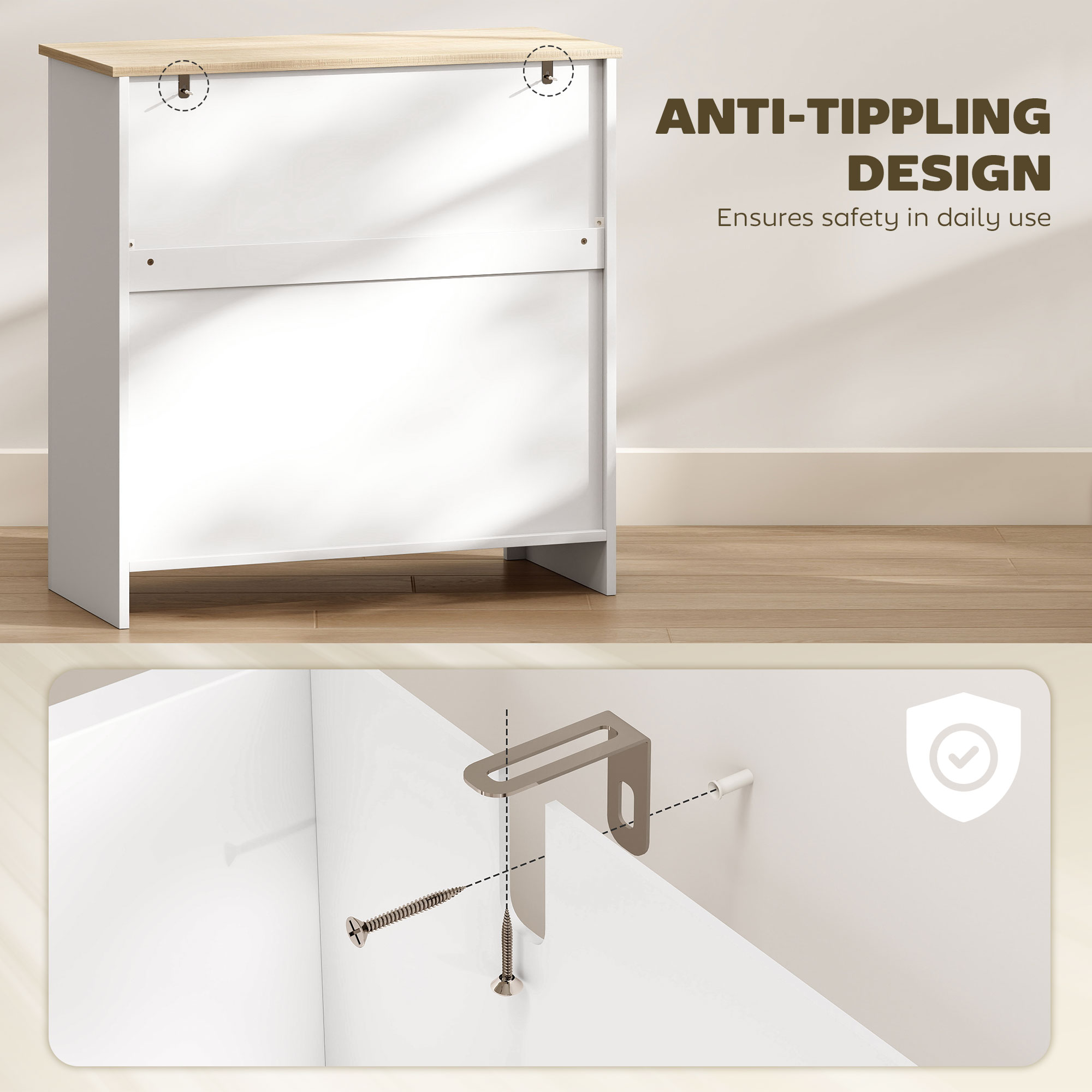 Sideboard Storage Cabinet,Morden Kitchen Cupboard With Adjustable Shelf,Drawer — image 3
