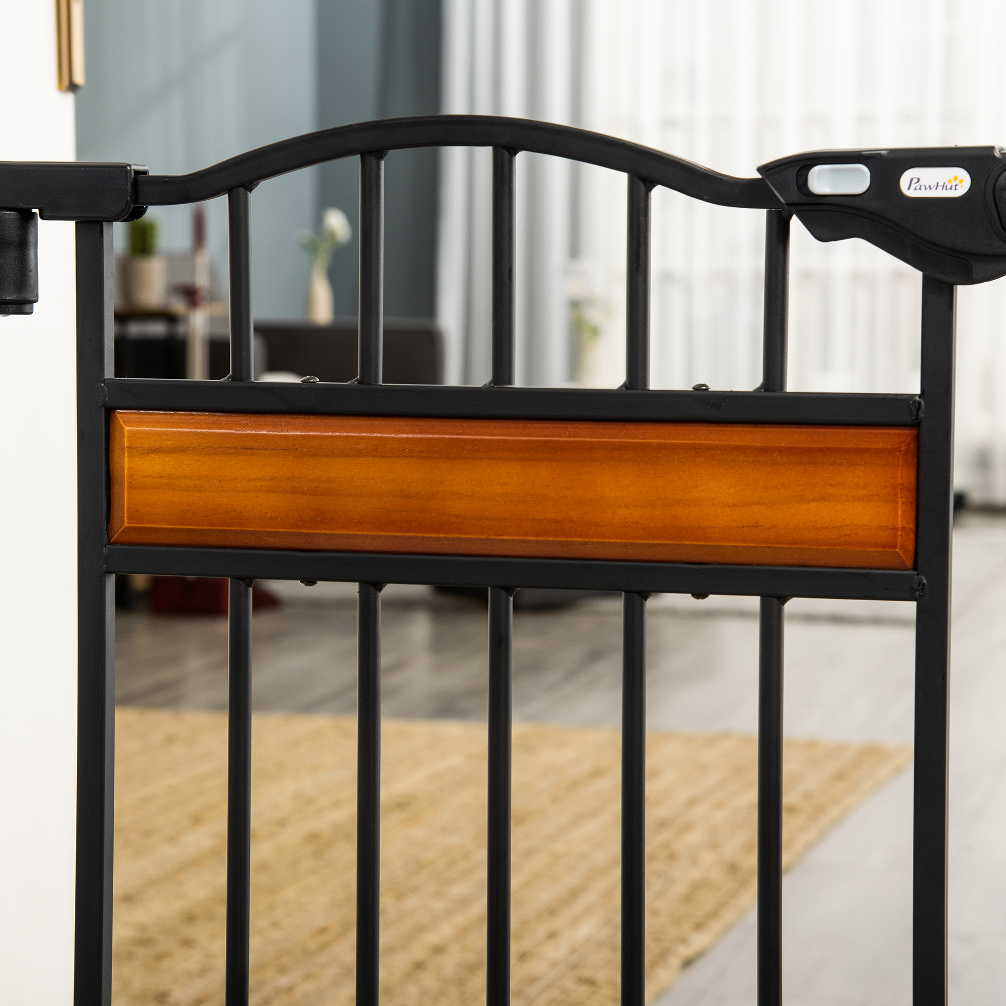 Pet Gate Safety Gate,with Cat Flap,Auto Close,for
