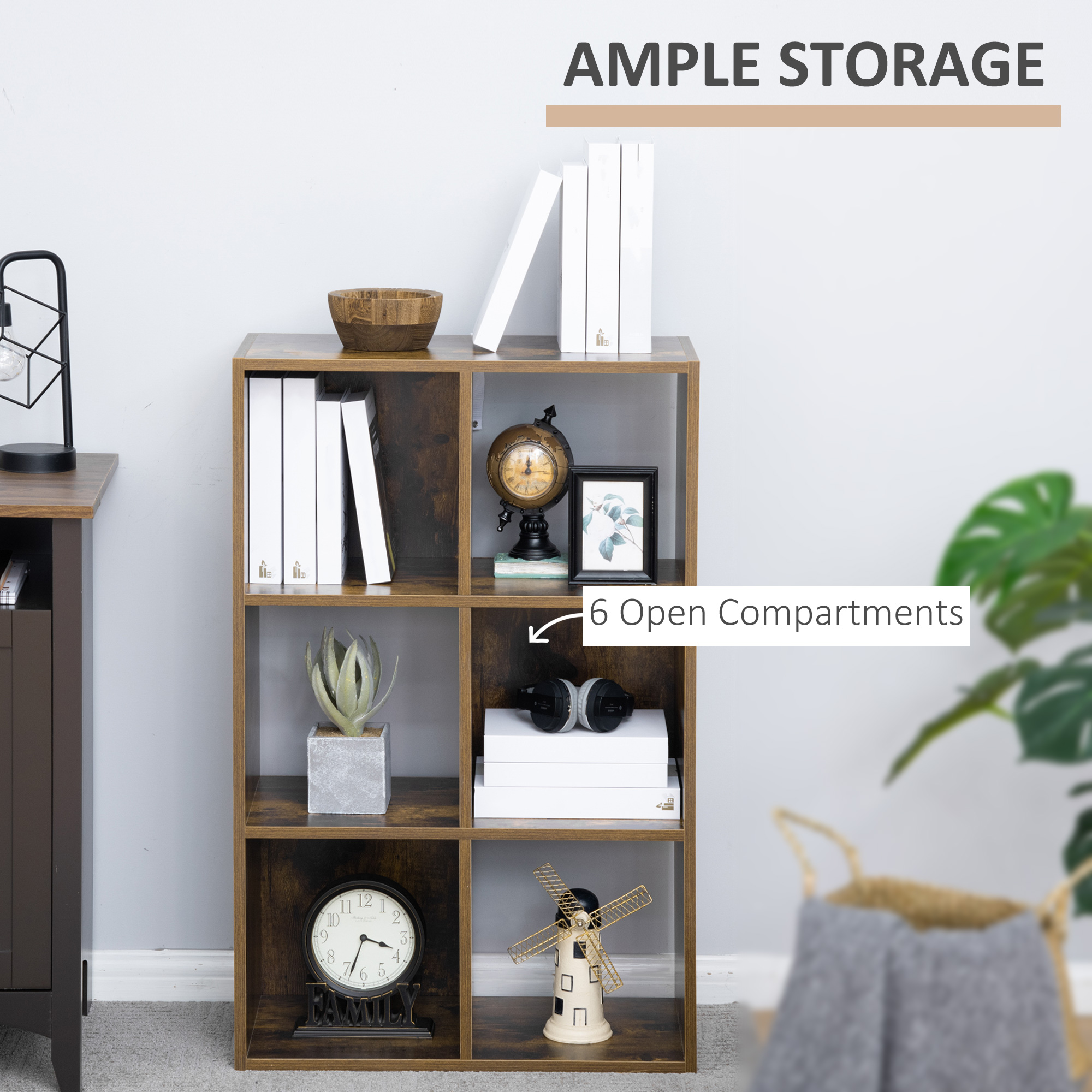 Industrial Style Storage Shelf,Bookcase,Bookshelf With 6 — image 5