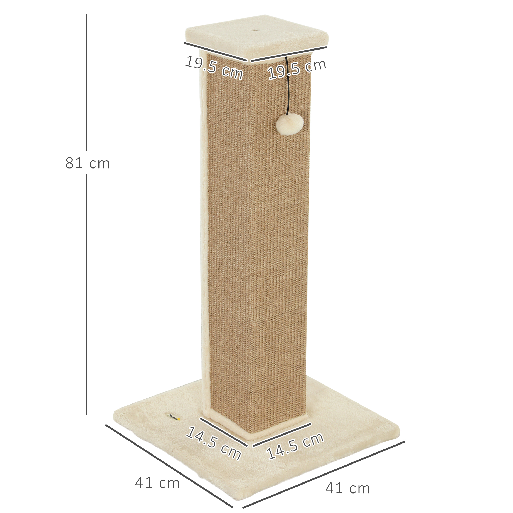 81cm Cat Scratcher,Vertical Full Scratcher W/ Natural Jute Rope,Hanging — image 4