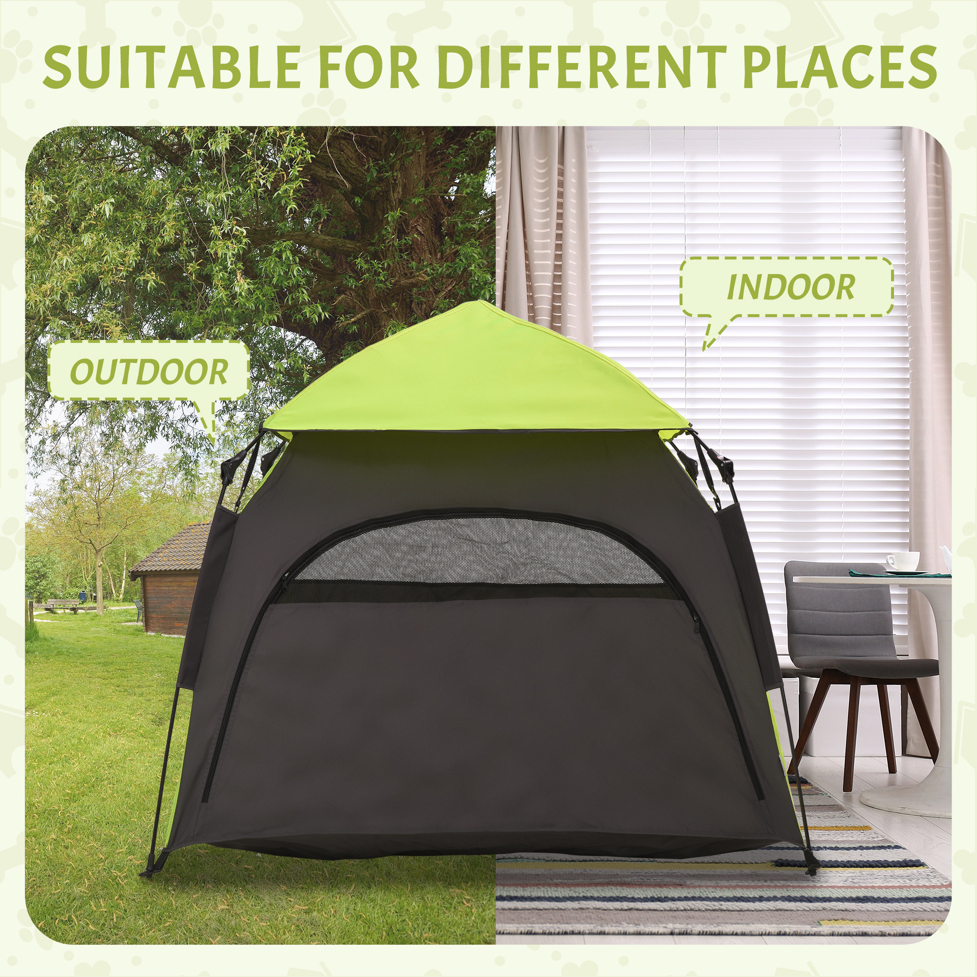 Foldable Dog Cat Tent With Water-Resistant Oxford,Carry Bag For Extra Large — image 4