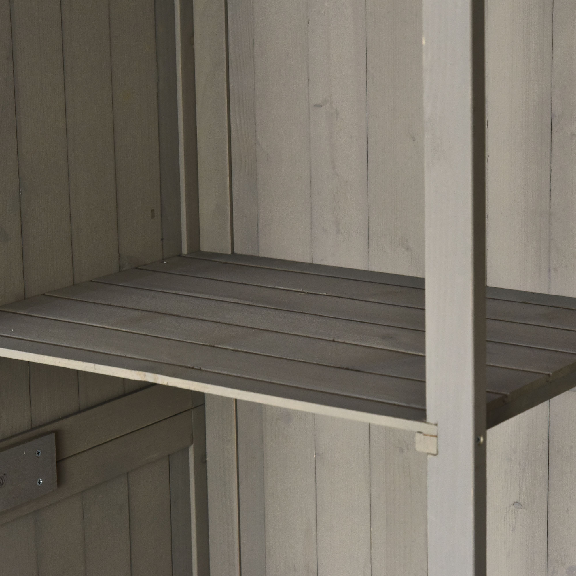 Wooden Garden Shed With Two Windows,Tool Storage Cabinet,Outdoor Double Door — image 3