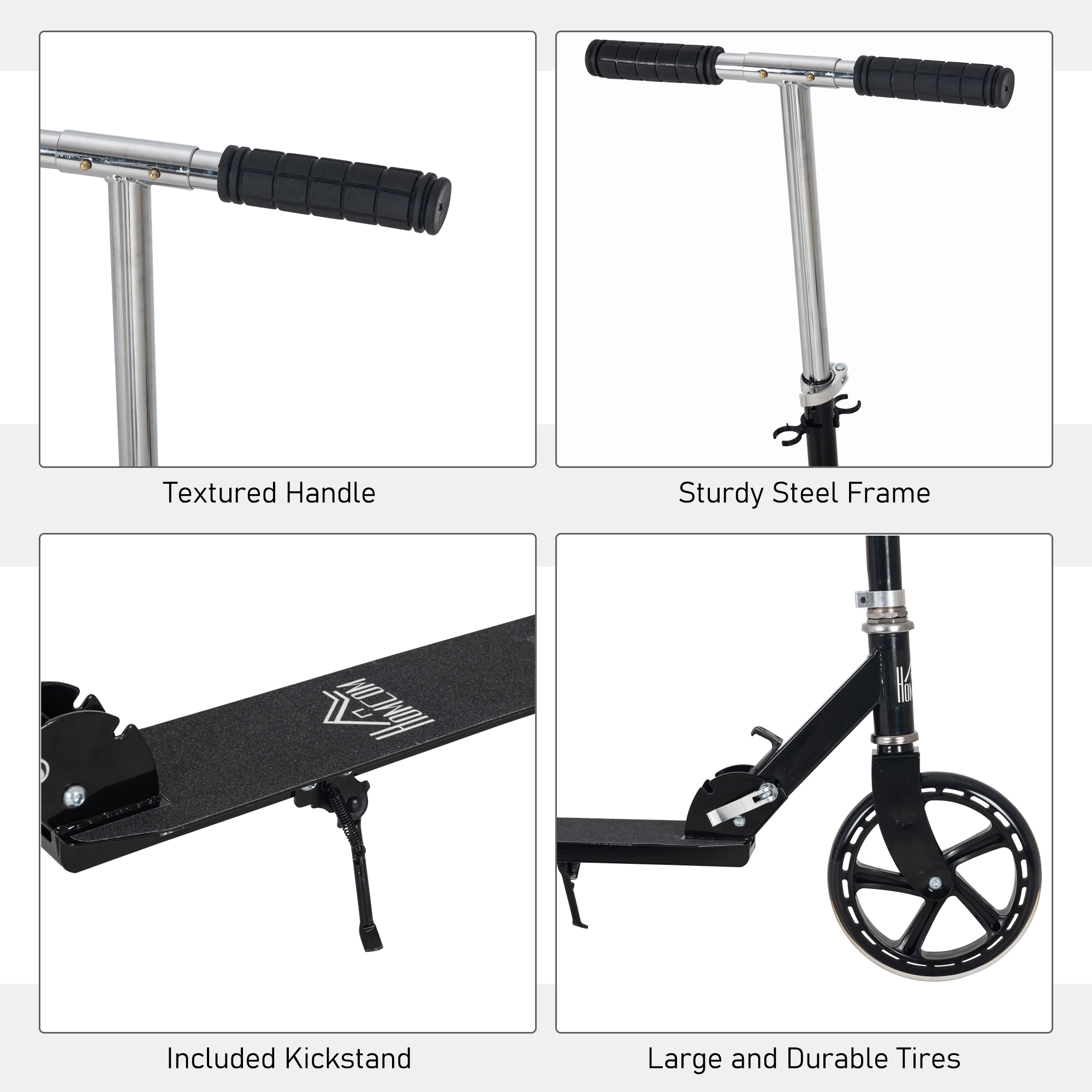 Kids Scooter Teenager Kick Foldable 4 Levels Adjustable Height With Rear Fender — image 5