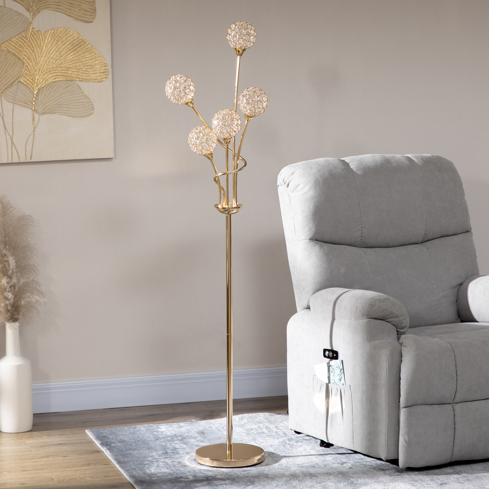 Floor Lamps For Living Room Bedroom With 5 Light,Modern Upright Standing — image 5