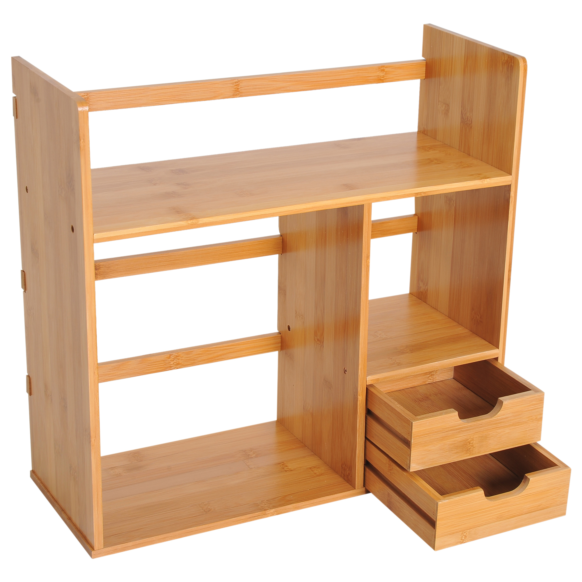 Desk Organiser Compartments Desktop Bookshelf Stationery Storage Shelf Document — image 4