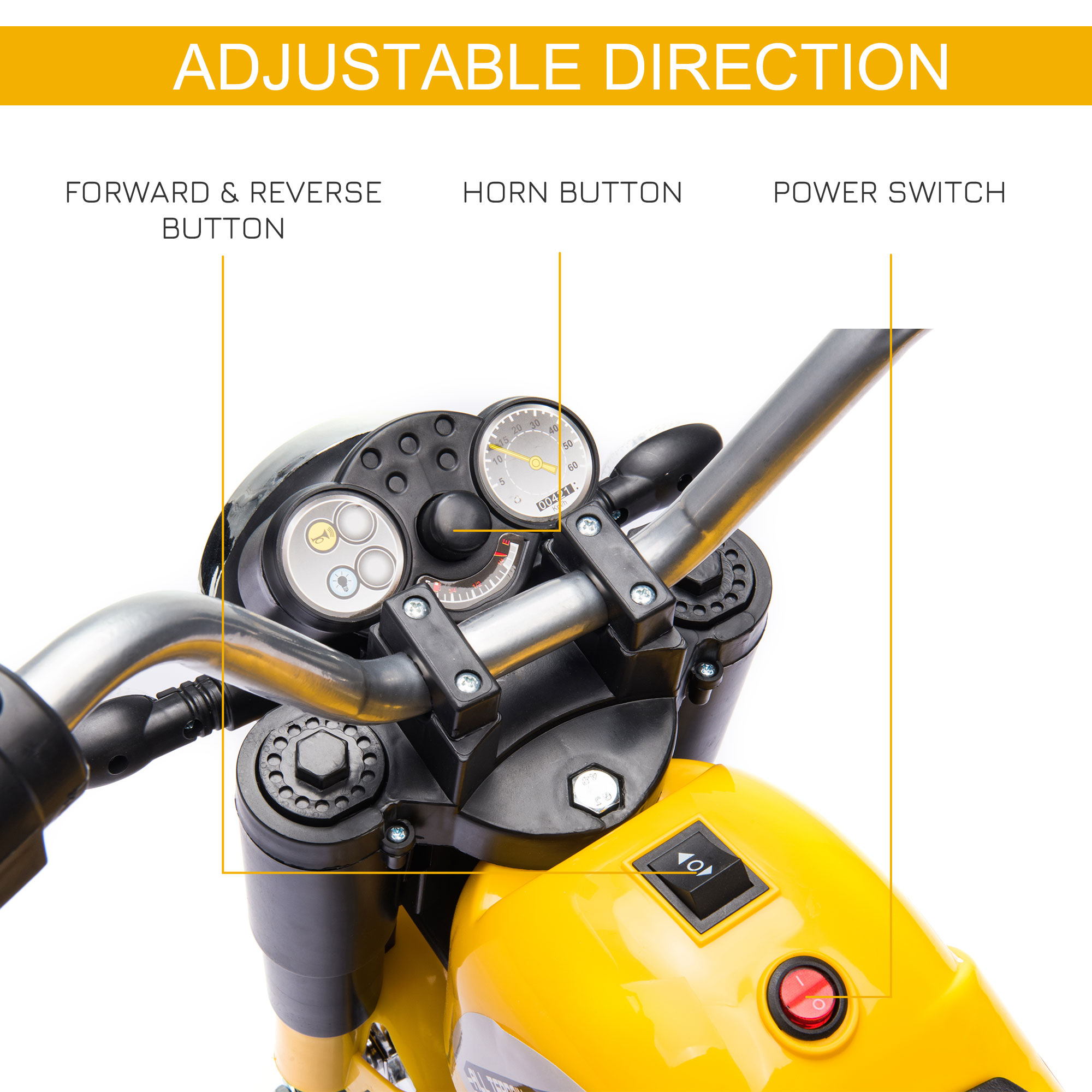 6V Kids Electric Motorbike 3 Wheels Ride On Toy With Horn Headlights Realistic — image 5