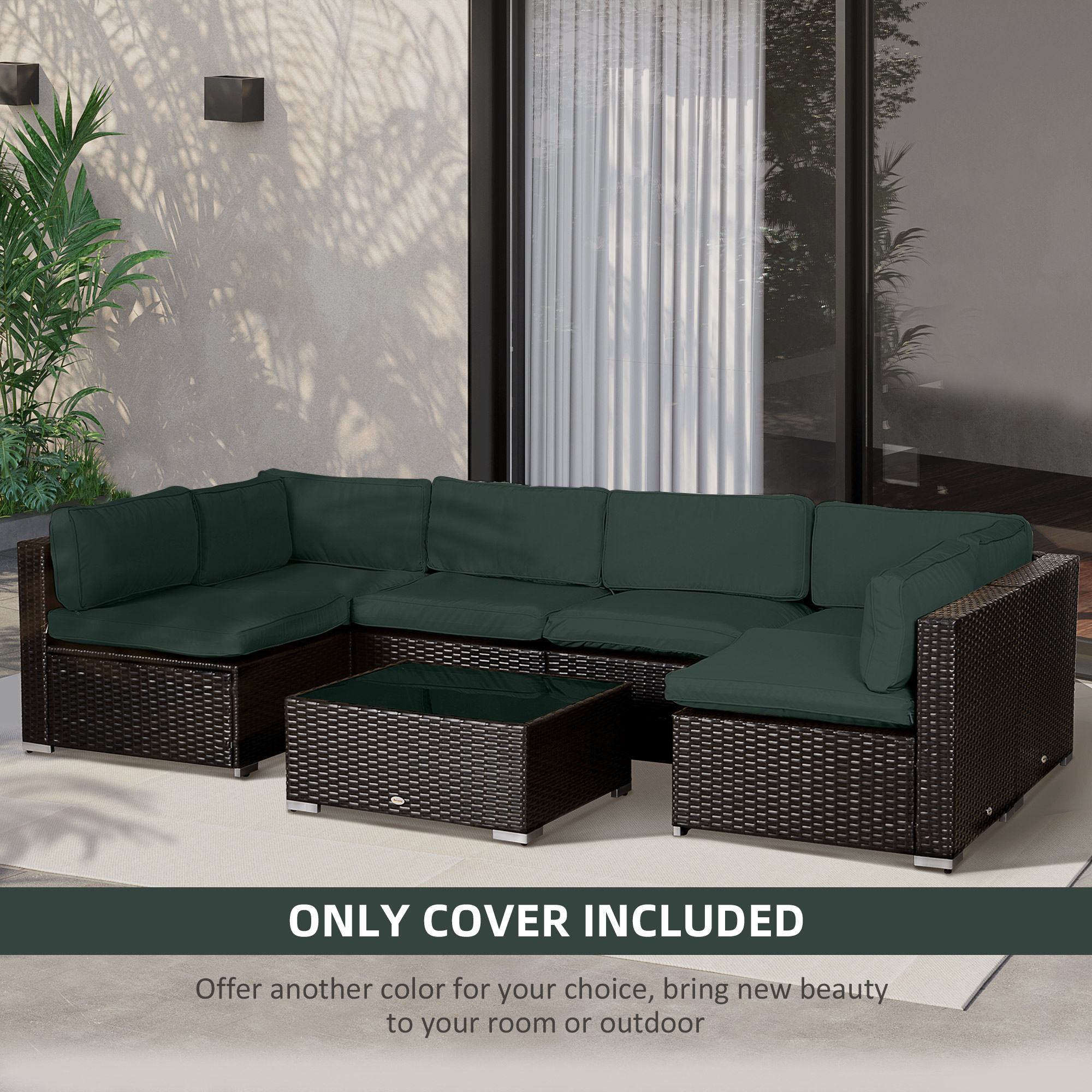 Garden rattan sofa cushion polyester cover replacement