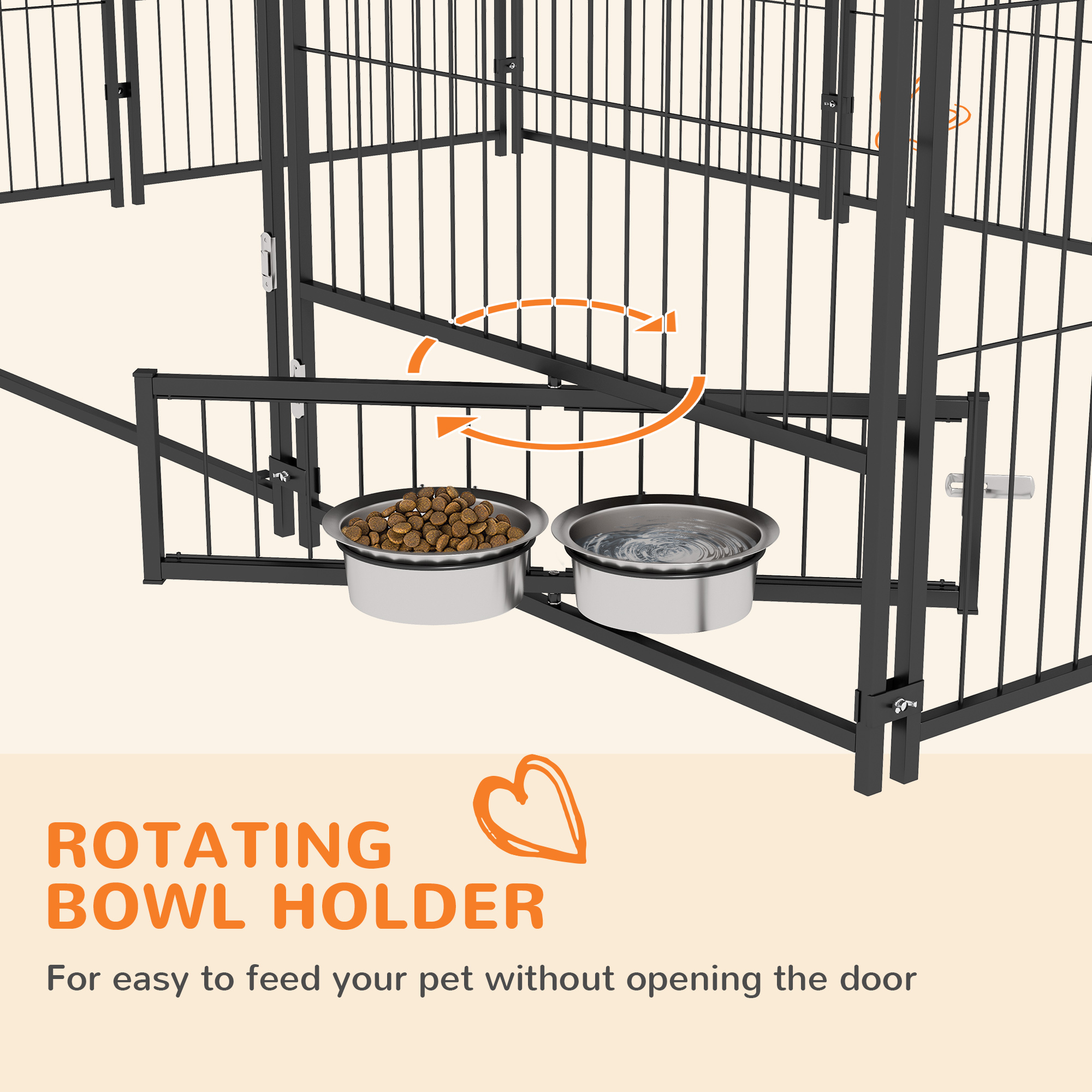 Outdoor Dog Kennel Puppy Play Pen With Canopy Garden Playpen Fence Crate — image 6